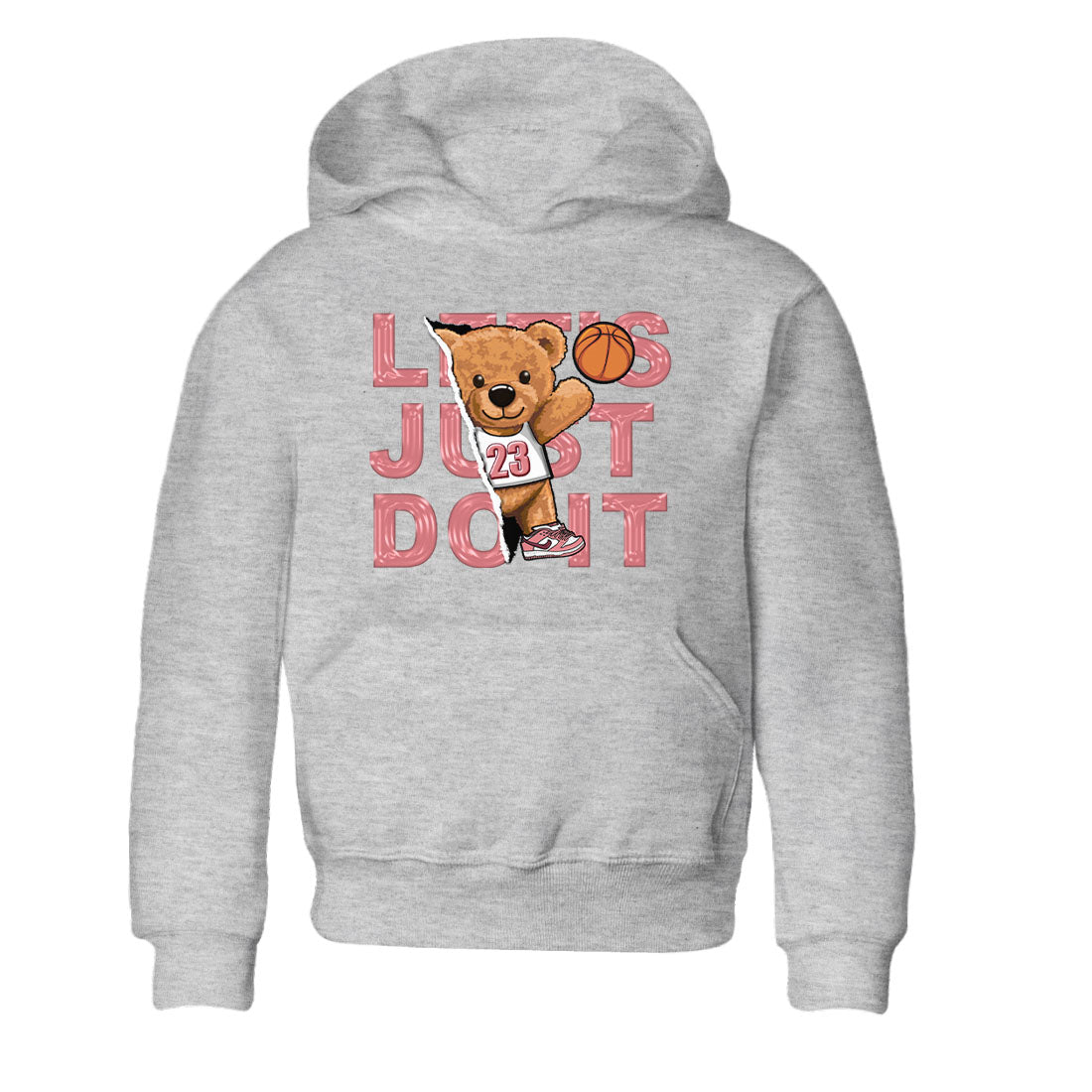 Dunk Valentine's Day shirt to match jordans Rip Out Bear sneaker tees Dunks Valentine's Day Drip Gear Zone baby toddler Heather Grey 2 cotton Shirt