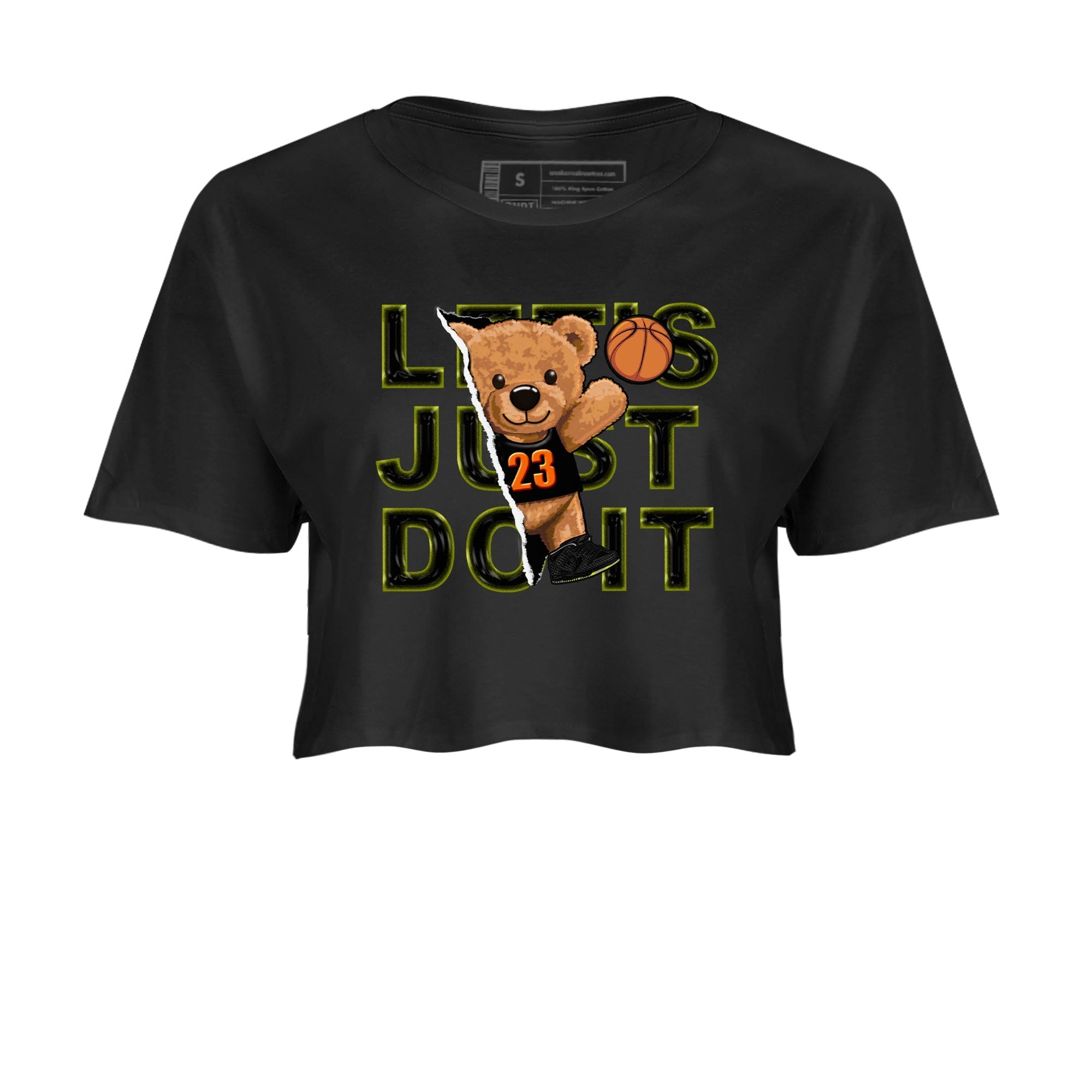 Nike Dunk Halloween shirt to match jordans Rip Out Bear sneaker tees Nike Dunk Mid Halloween Drip Gear Zone Sneaker Matching Clothing Brand Black 2 Crop T-Shirt
