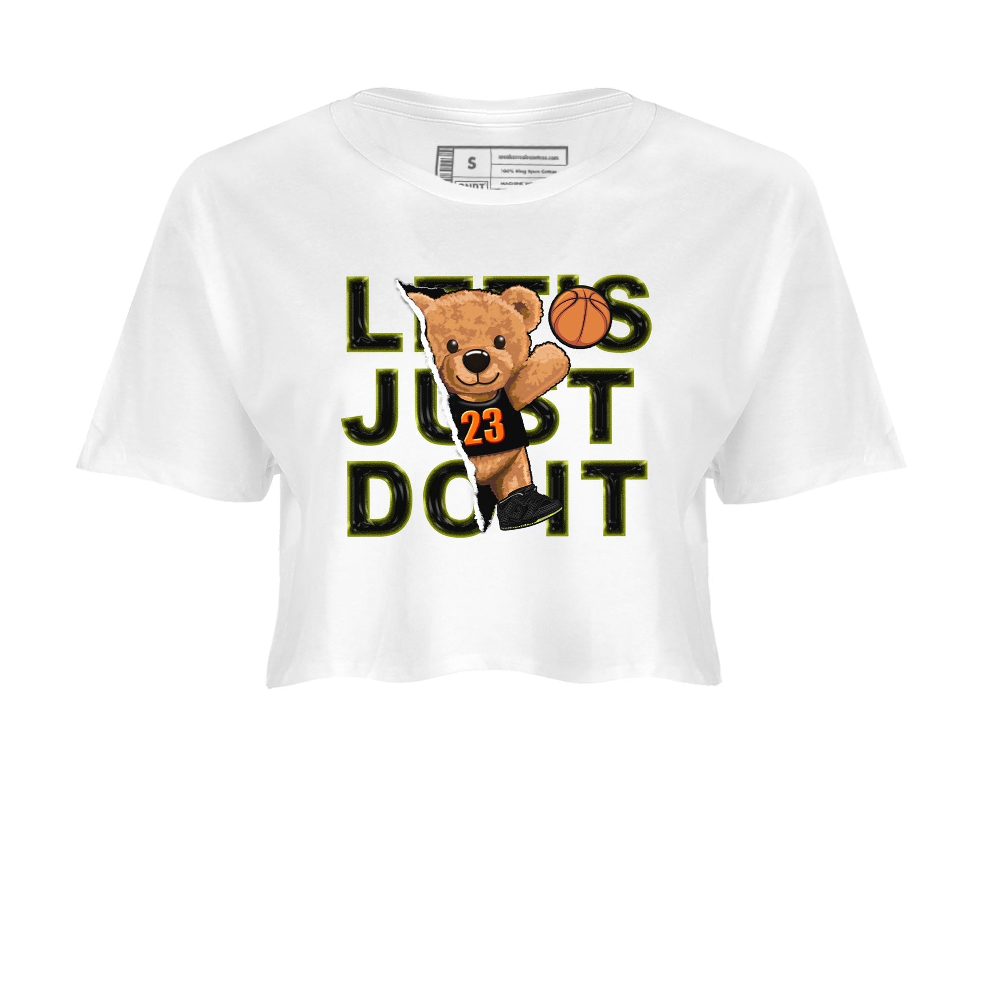 Nike Dunk Halloween shirt to match jordans Rip Out Bear sneaker tees Nike Dunk Mid Halloween Drip Gear Zone Sneaker Matching Clothing Brand White 2 Crop T-Shirt