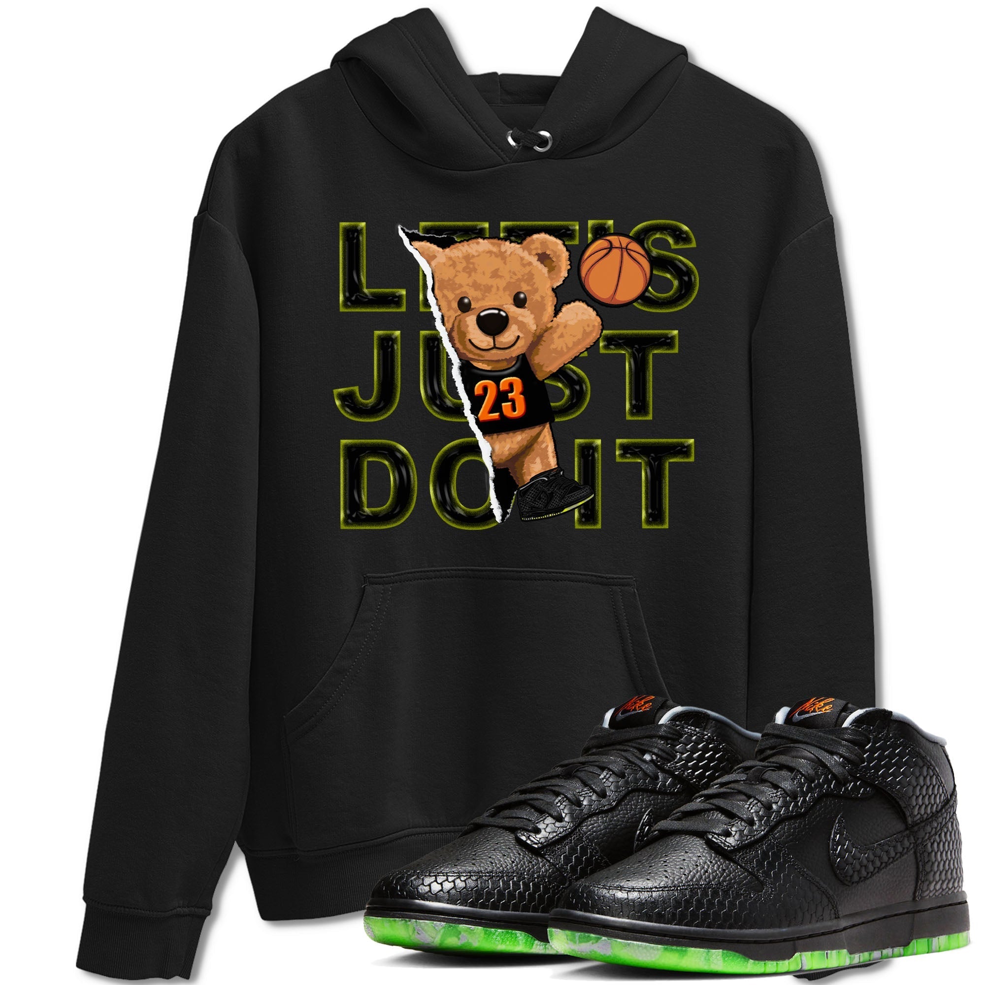 Nike Dunk Halloween shirt to match jordans Rip Out Bear sneaker tees Nike Dunk Mid Halloween Drip Gear Zone Sneaker Matching Clothing Brand Unisex Sneaker Tee Black 1 T-Shirt