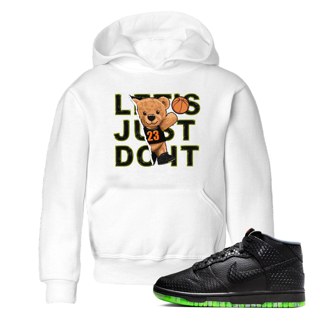 Nike Dunk Halloween shirt to match jordans Rip Out Bear sneaker tees Nike Dunk Mid Halloween Drip Gear Zone Sneaker Matching Clothing Brand Baby Toddler White 1 T-Shirt
