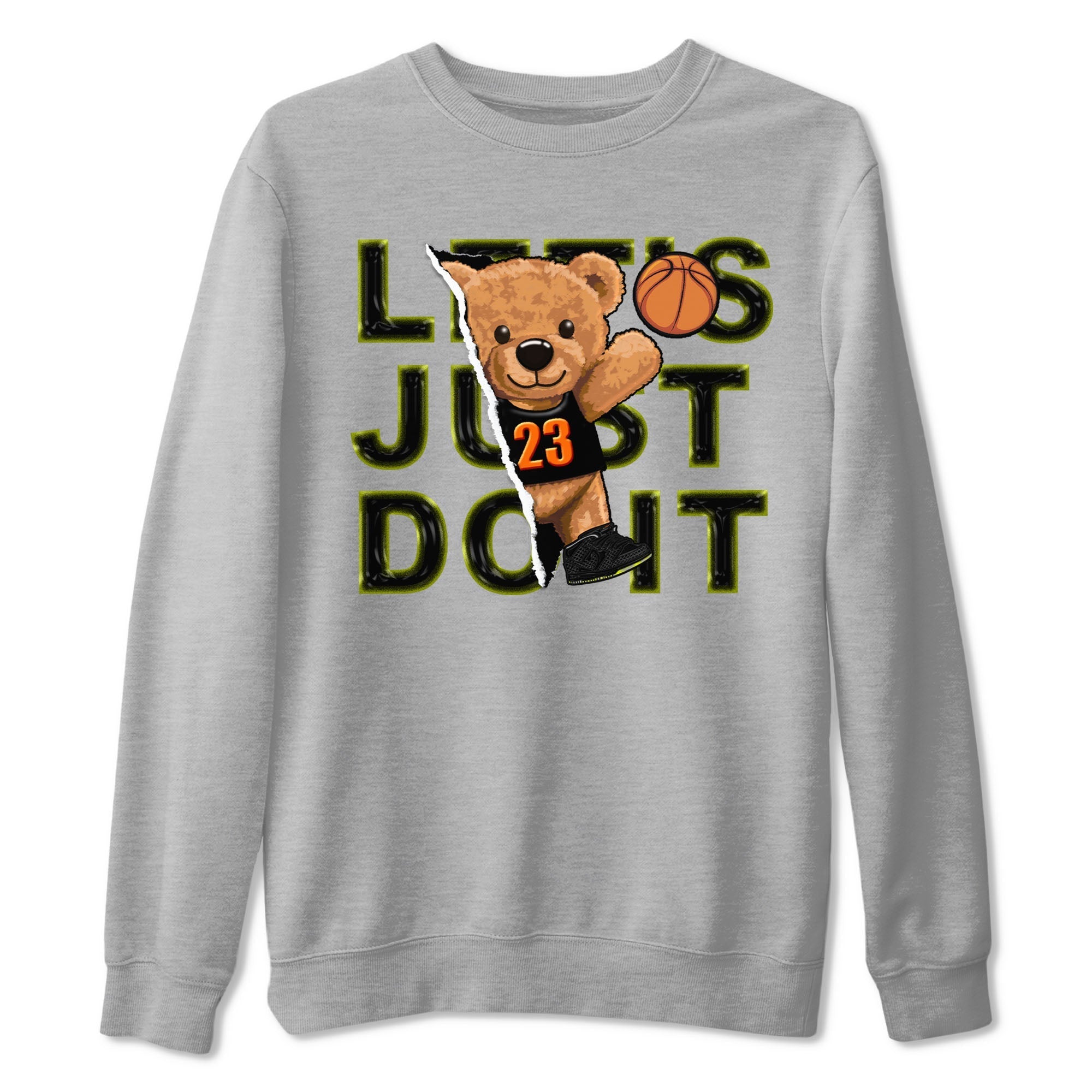 Nike Dunk Halloween shirt to match jordans Rip Out Bear sneaker tees Nike Dunk Mid Halloween Drip Gear Zone Sneaker Matching Clothing Brand Unisex Sneaker Tee Heather Grey 2 T-Shirt