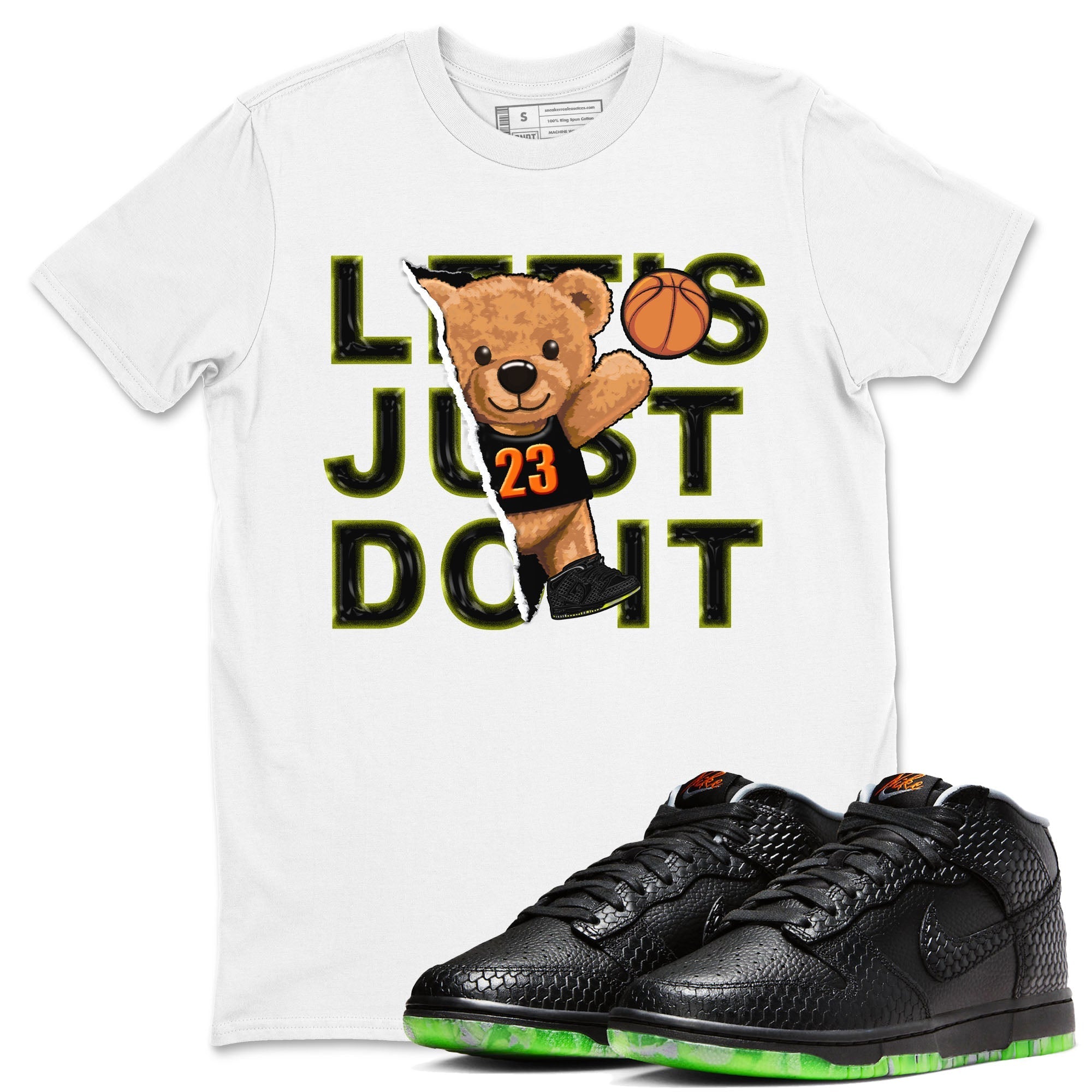 Nike Dunk Halloween shirt to match jordans Rip Out Bear sneaker tees Nike Dunk Mid Halloween Drip Gear Zone Sneaker Matching Clothing Brand Unisex Sneaker Tee White 1 T-Shirt