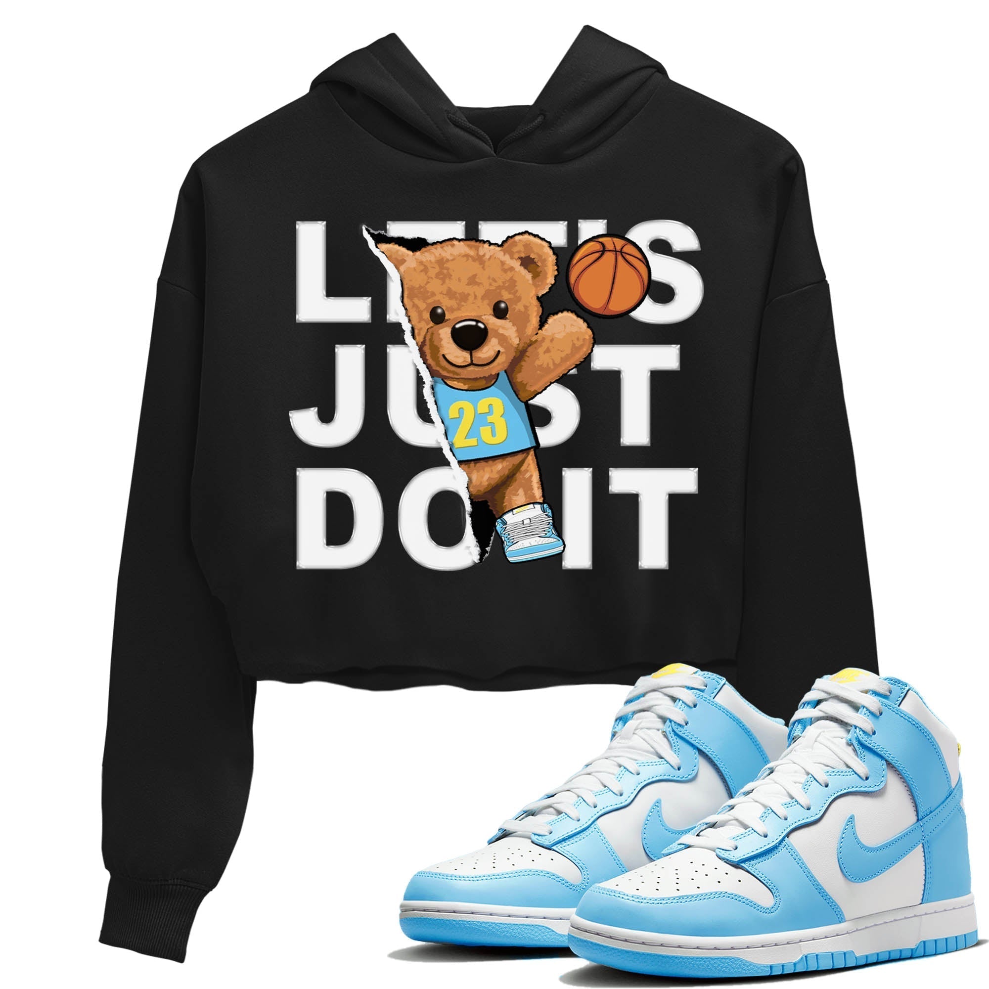 Nike Dunk High Blue Chill Shirt To Match Jordans Rip Out Bear Sneaker Tees Nike Dunk High Blue Chill Drip Gear Zone Sneaker Matching Clothing Women's Shirts