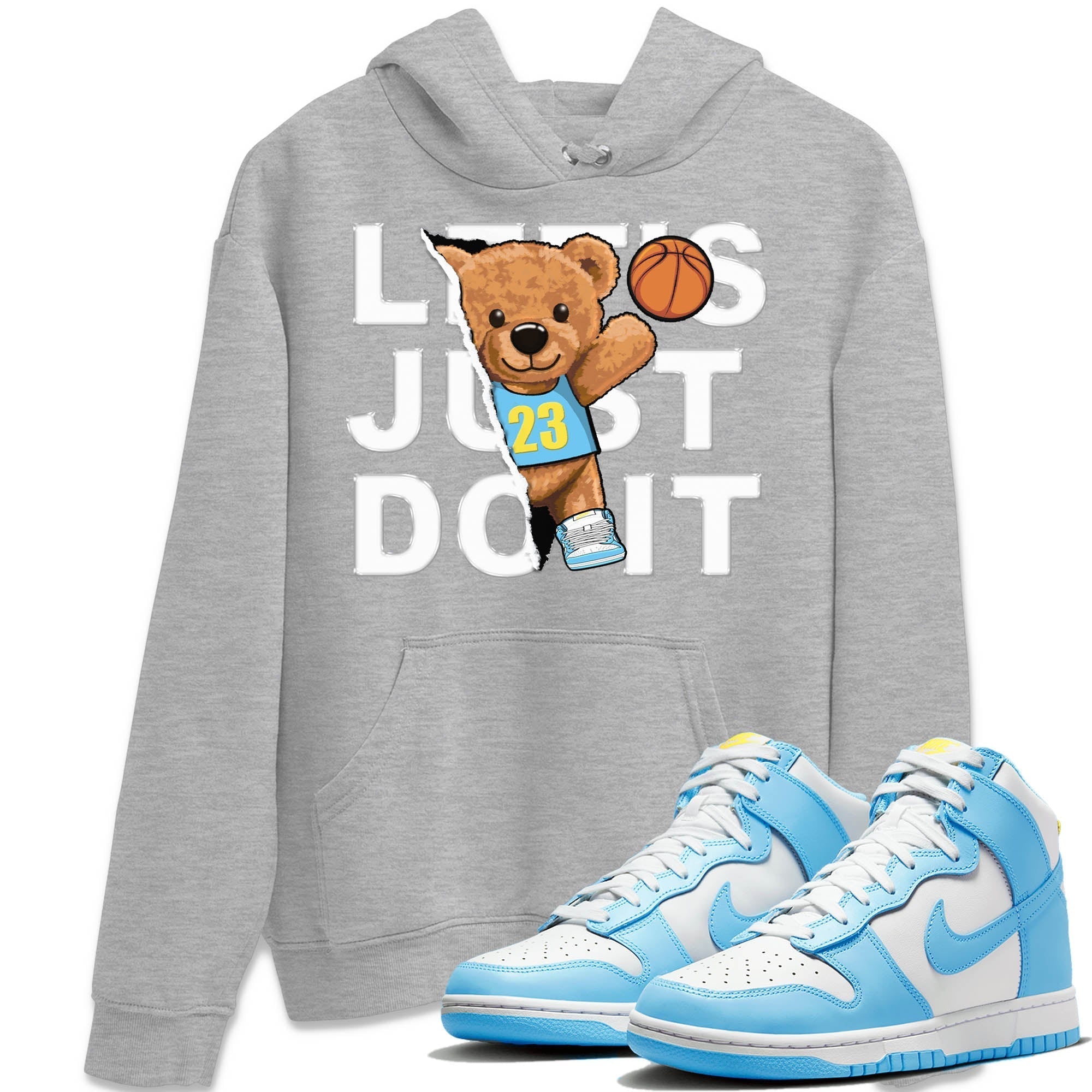 Nike Dunk High Blue Chill Shirt To Match Jordans Rip Out Bear Sneaker Tees Nike Dunk High Blue Chill Drip Gear Zone Sneaker Matching Clothing Unisex Shirts