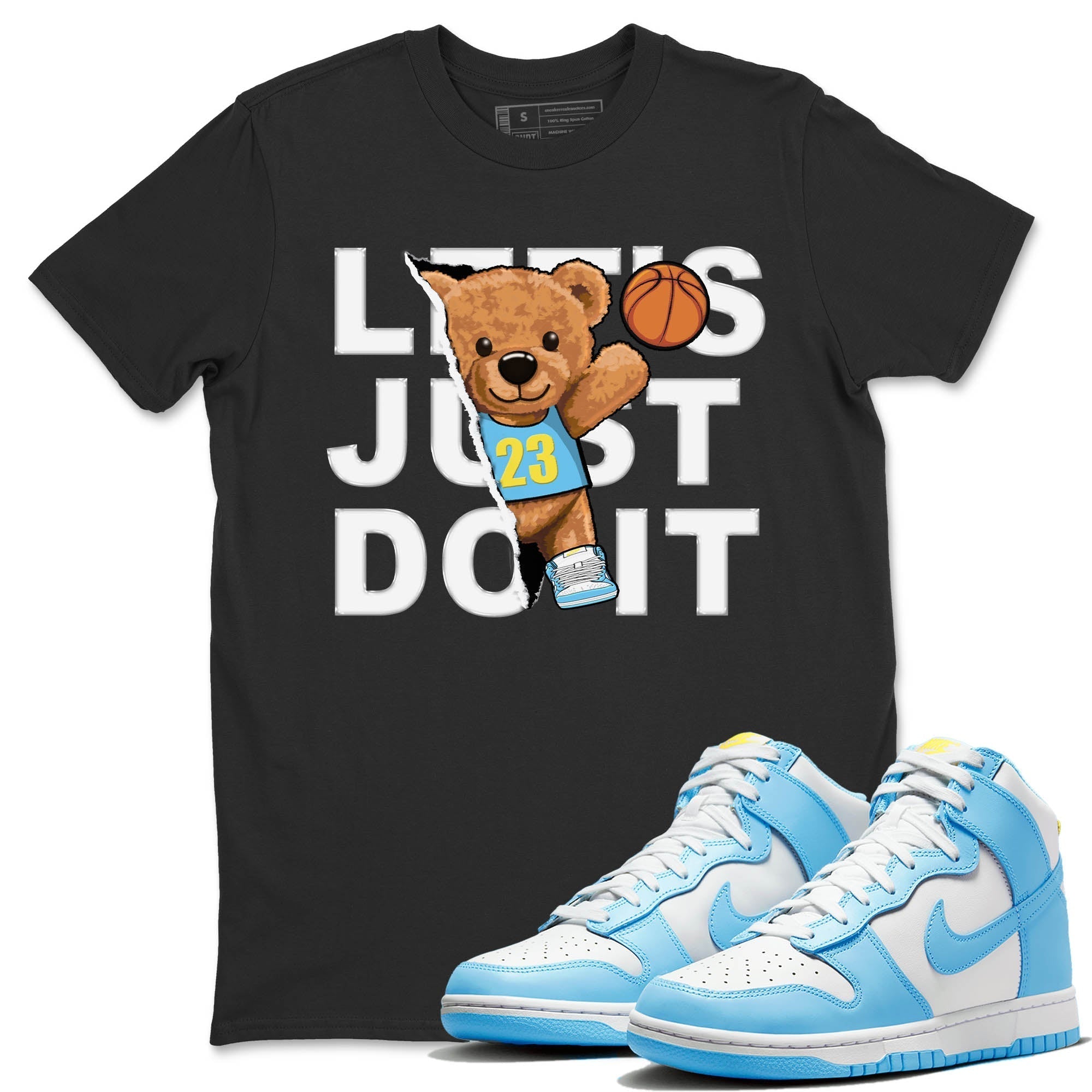 Nike Dunk High Blue Chill Shirt To Match Jordans Rip Out Bear Sneaker Tees Nike Dunk High Blue Chill Drip Gear Zone Sneaker Matching Clothing Unisex Shirts