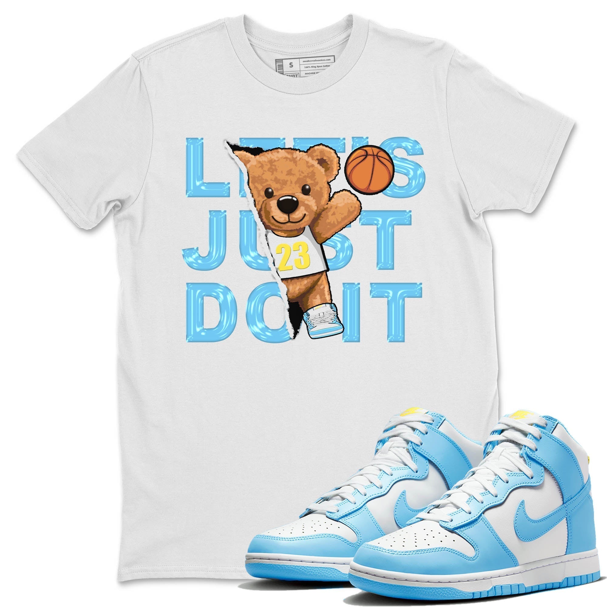 Nike Dunk High Blue Chill Shirt To Match Jordans Rip Out Bear Sneaker Tees Nike Dunk High Blue Chill Drip Gear Zone Sneaker Matching Clothing Unisex Shirts