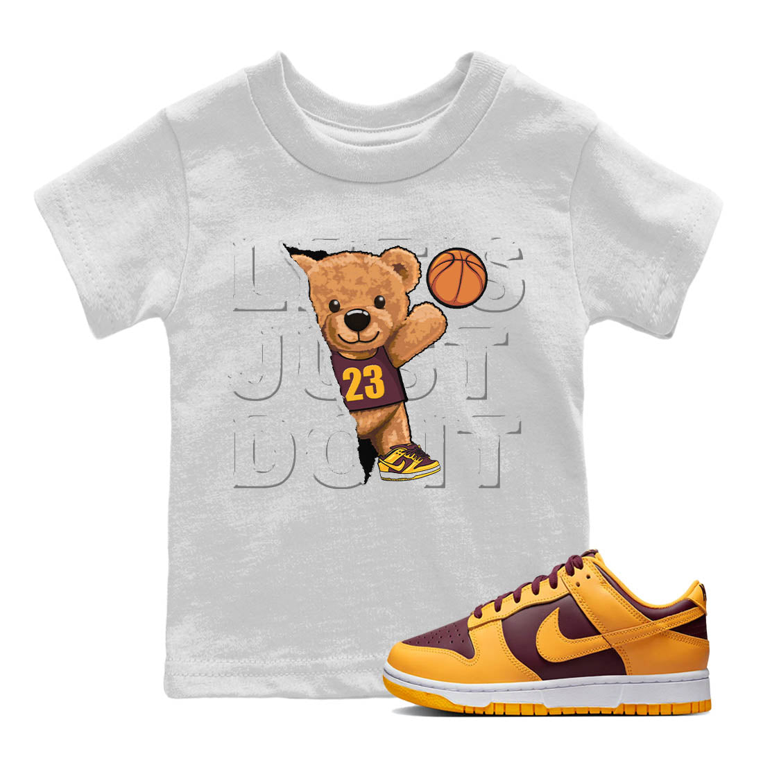 Nike Dunk Low Arizona State Shirt To Match Jordans Rip Out Bear Sneaker Tees Nike Dunk Low Arizona State Drip Gear Zone Sneaker Matching Clothing Kids Shirts