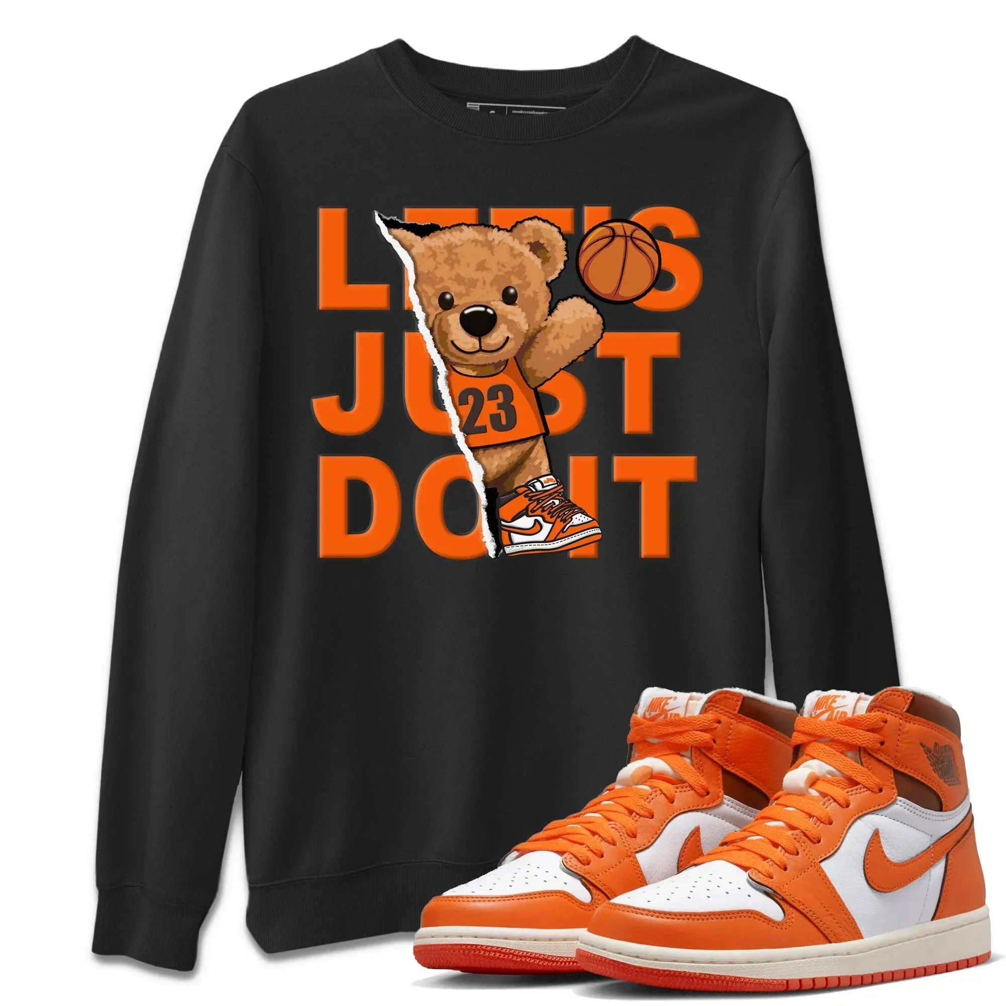 Jordan 1 Starfish Sneaker Matching T-Shirt Rip Out Bear Sneaker Tees Jordan 1 Starfish Sneaker Release Tees Crew Neck Tees