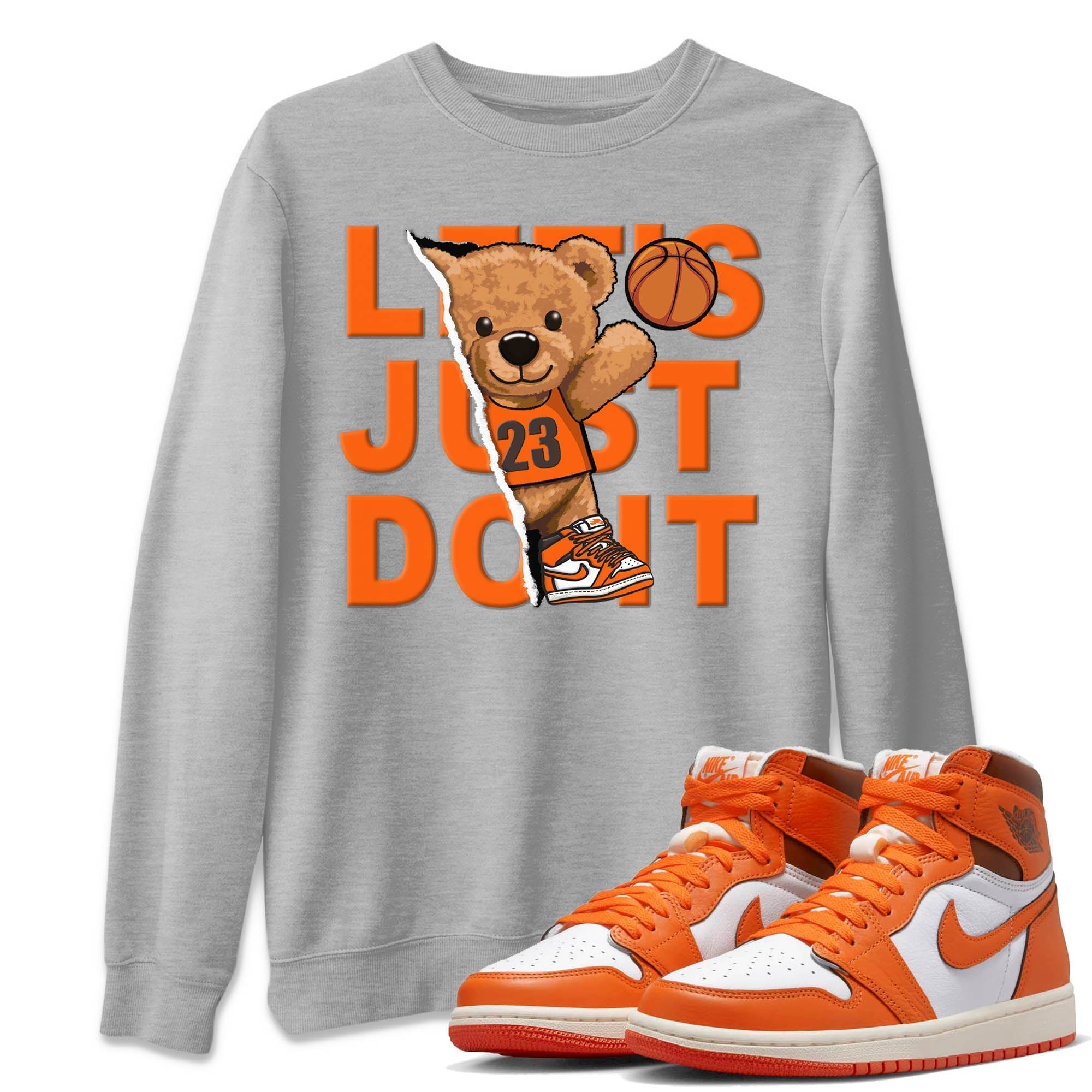 Jordan 1 Starfish Sneaker Matching T-Shirt Rip Out Bear Sneaker Tees Jordan 1 Starfish Sneaker Release Tees Crew Neck Tees