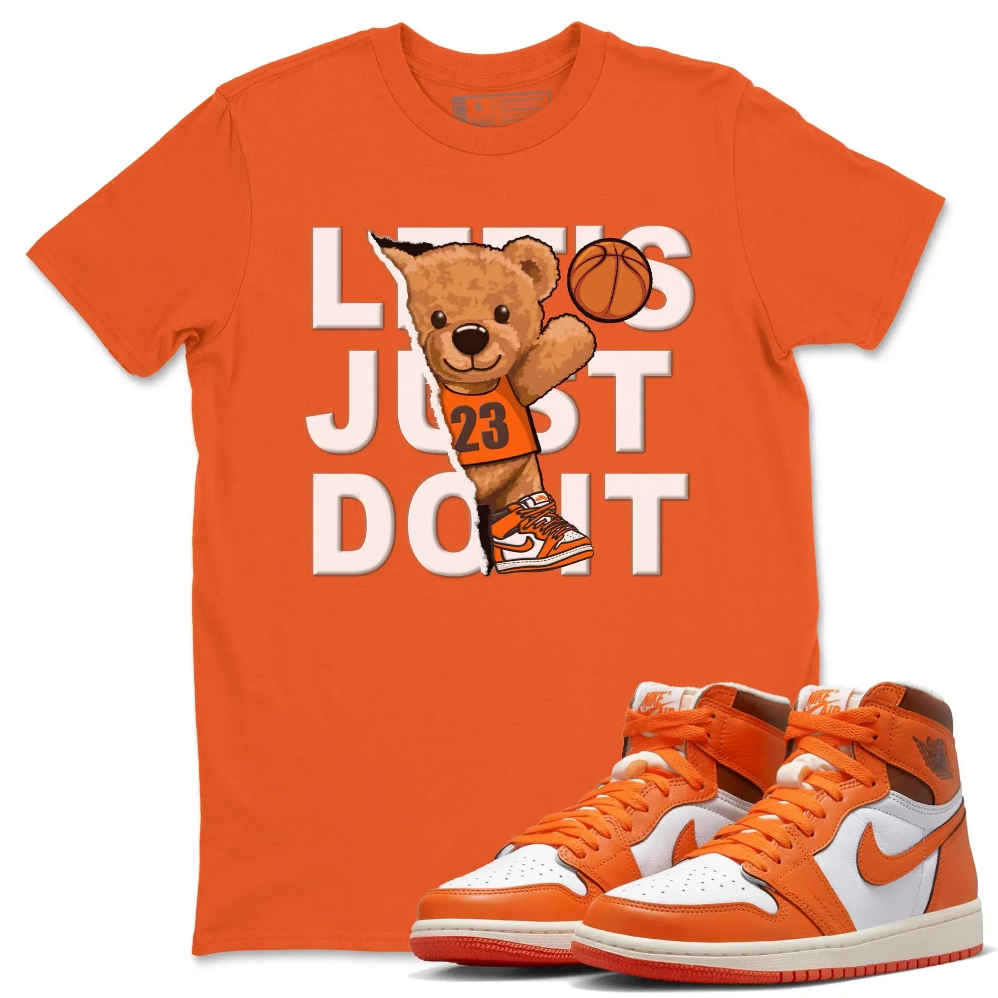 Jordan 1 Starfish Sneaker Matching T-Shirt Rip Out Bear Sneaker Tees Jordan 1 Starfish Sneaker Release Tees Crew Neck Tees