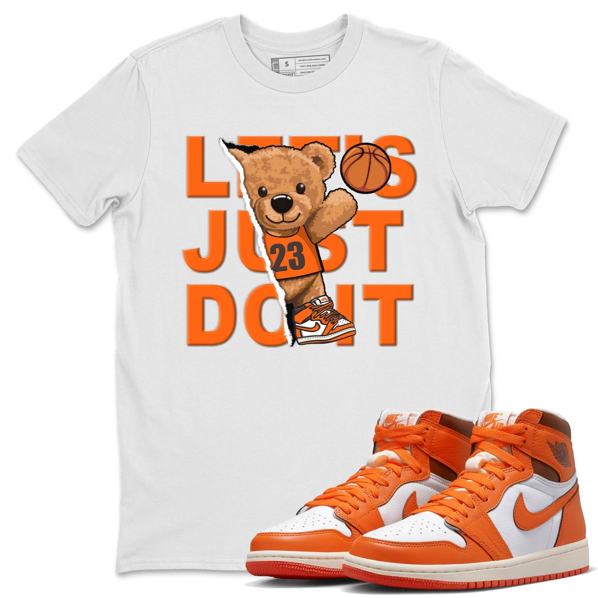 Jordan 1 Starfish Sneaker Matching T-Shirt Rip Out Bear Sneaker Tees Jordan 1 Starfish Sneaker Release Tees Crew Neck Tees