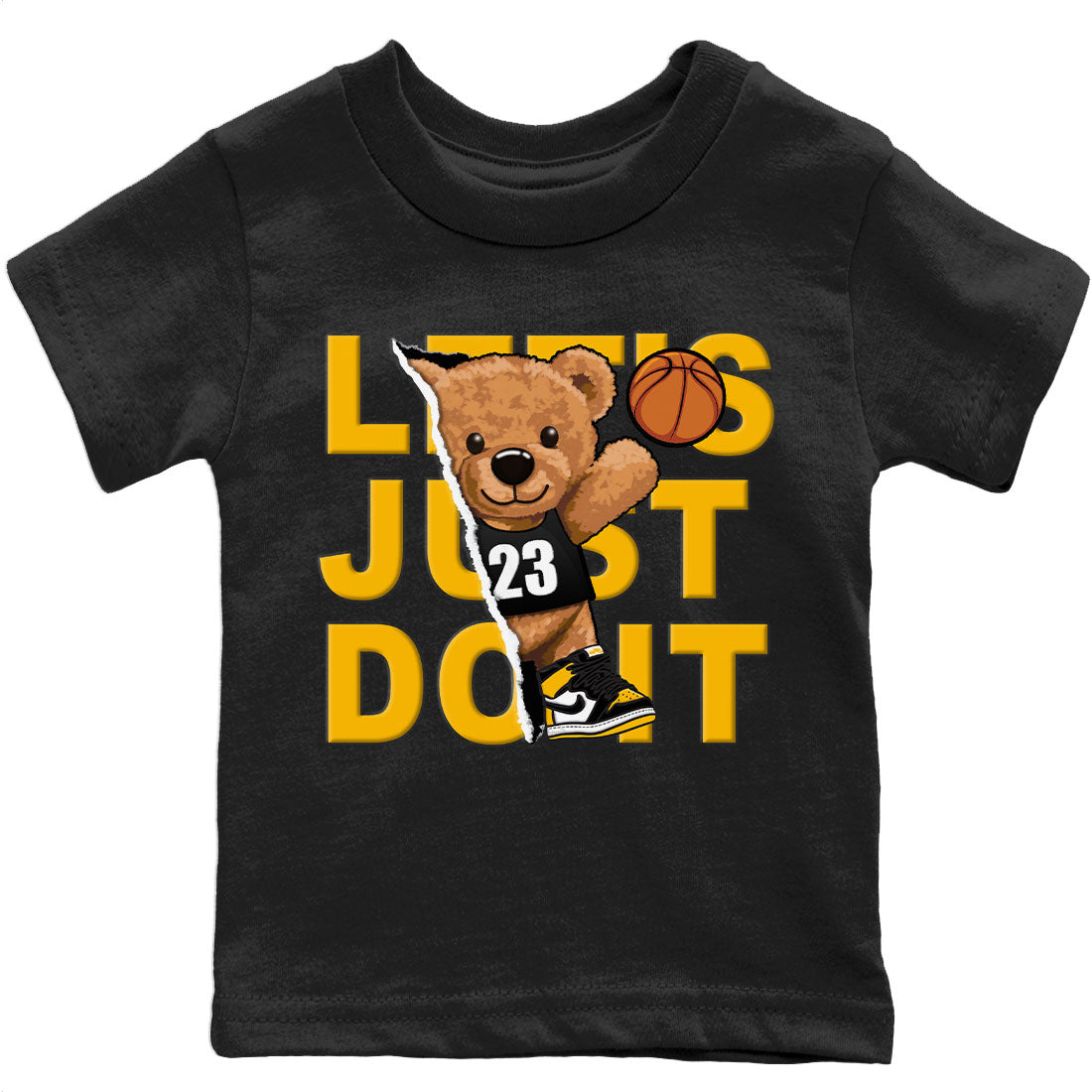 Jordan 1 Taxi Sneaker Matching T-Shirt Rip Out Bear Sneaker Tees Jordan 1 Taxi Sneaker Release Tees Kids Shirts