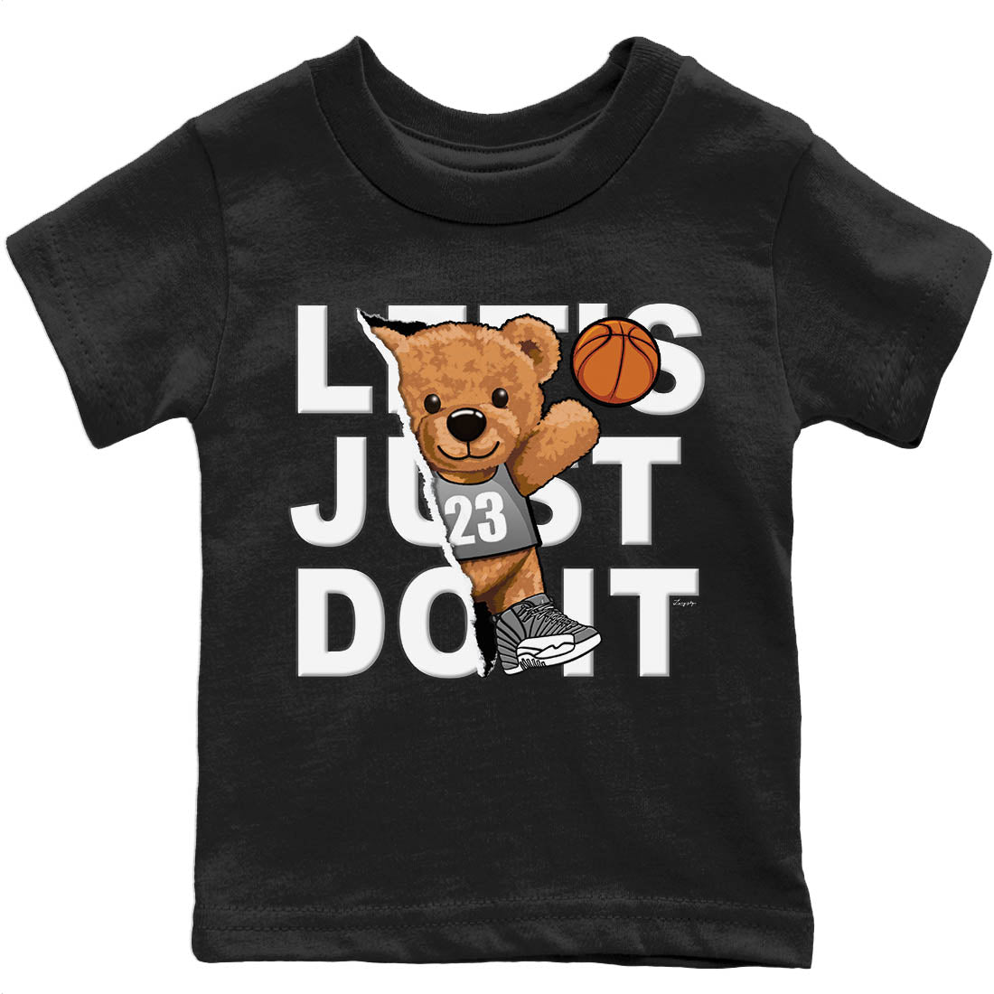 Jordan 12 Stealth Sneaker Matching T-Shirt Rip Out Bear Sneaker Tees Jordan 12 Stealth Sneaker Release Tees Kids Shirts