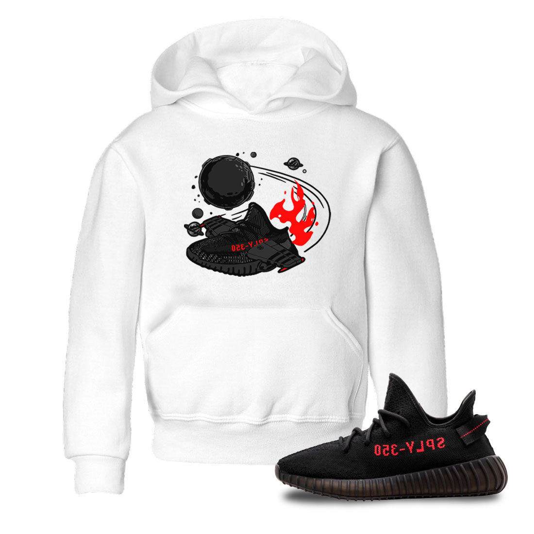 Adidas Yeezy Boost 350 Bred shirt to match sneakers Rocket Boost Streetwear Sneaker Shirt Yeezy 350 Bred Drip Gear Zone Sneaker Matching Clothing Baby Toddler White 1 T-Shirt