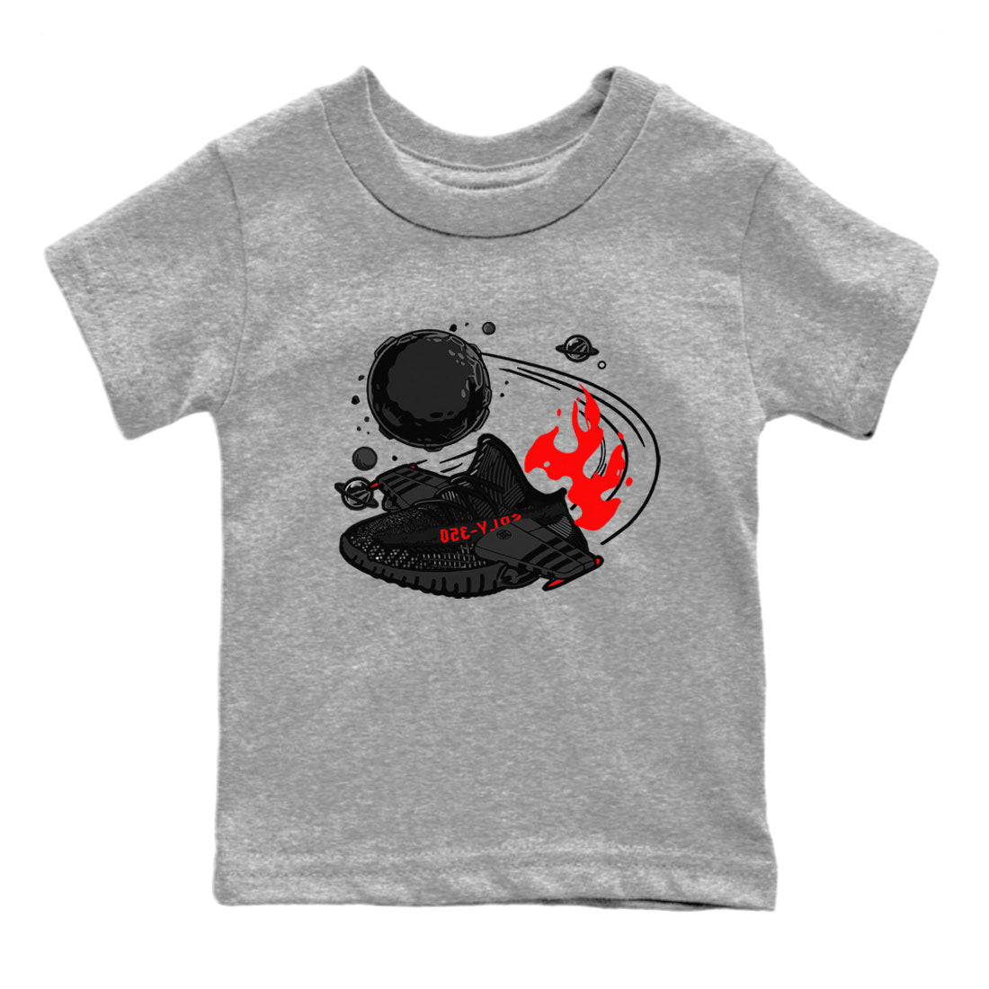 Adidas Yeezy Boost 350 Bred shirt to match sneakers Rocket Boost Streetwear Sneaker Shirt Yeezy 350 Bred Drip Gear Zone Sneaker Matching Clothing Baby Toddler Heather Grey 2 T-Shirt