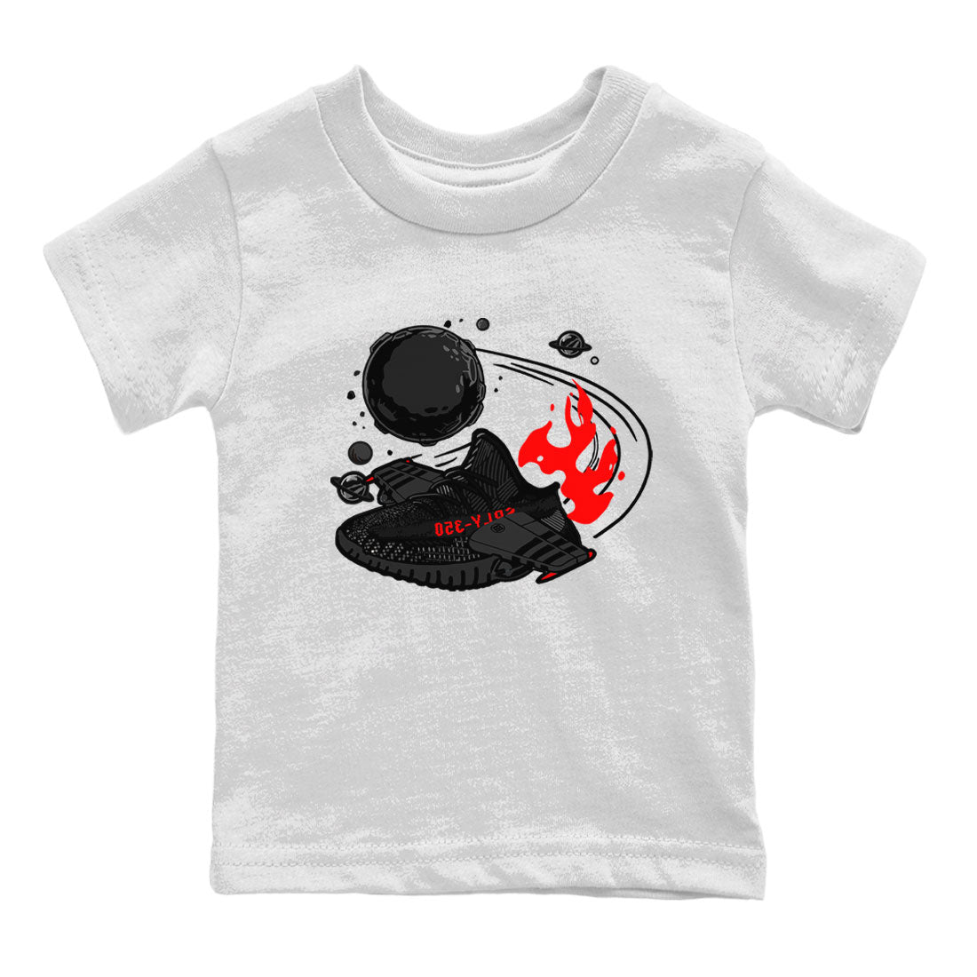 Adidas Yeezy Boost 350 Bred shirt to match sneakers Rocket Boost Streetwear Sneaker Shirt Yeezy 350 Bred Drip Gear Zone Sneaker Matching Clothing Baby Toddler White 2 T-Shirt