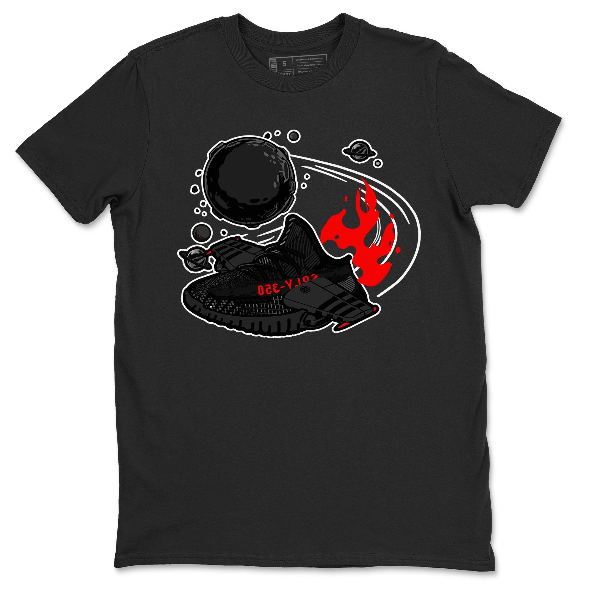 Adidas Yeezy Boost 350 Bred shirt to match sneakers Rocket Boost Streetwear Sneaker Shirt Yeezy 350 Bred Drip Gear Zone Sneaker Matching Clothing Unisex Black 2 T-Shirt