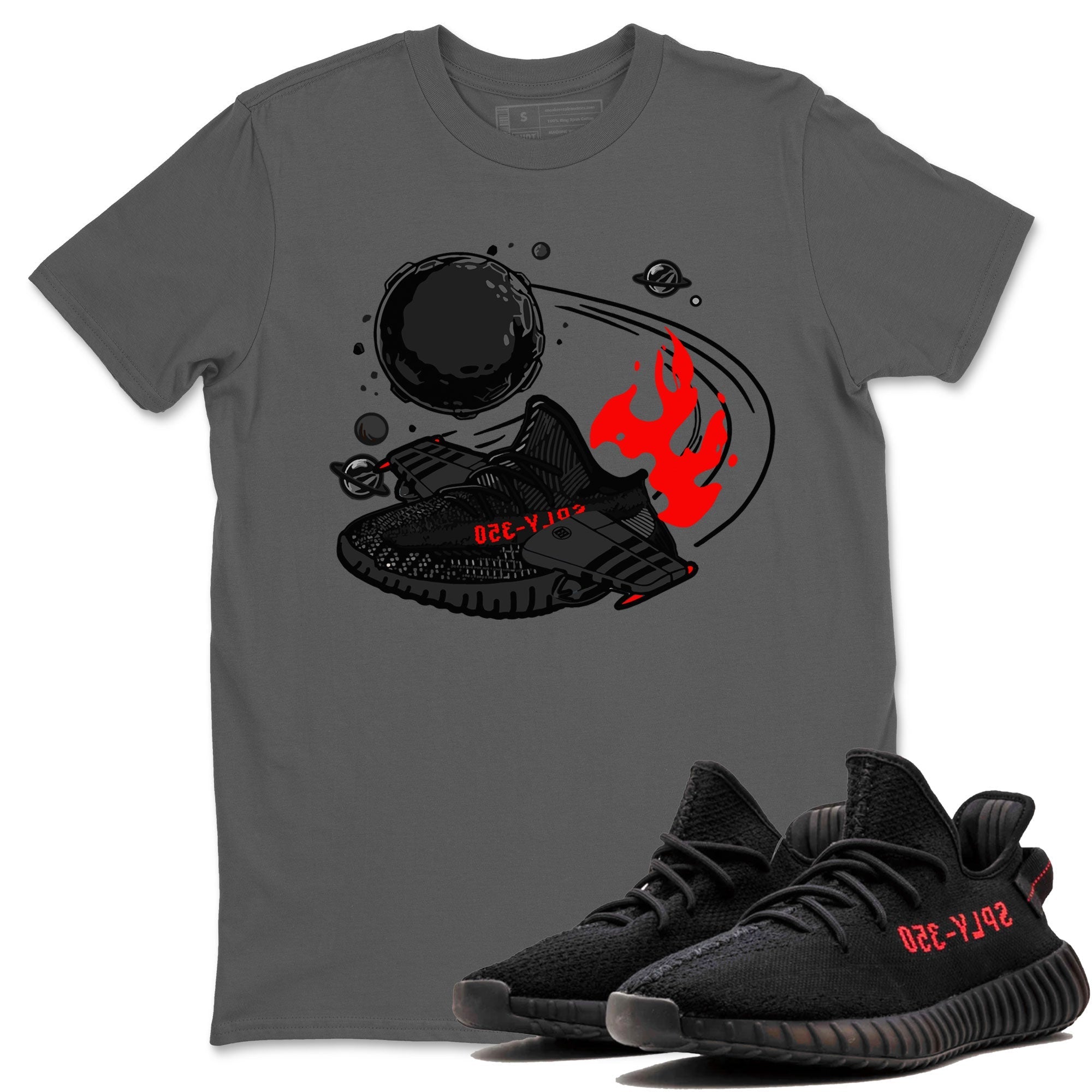 Adidas Yeezy Boost 350 Bred shirt to match sneakers Rocket Boost Streetwear Sneaker Shirt Yeezy 350 Bred Drip Gear Zone Sneaker Matching Clothing Unisex Cool Grey 1 T-Shirt