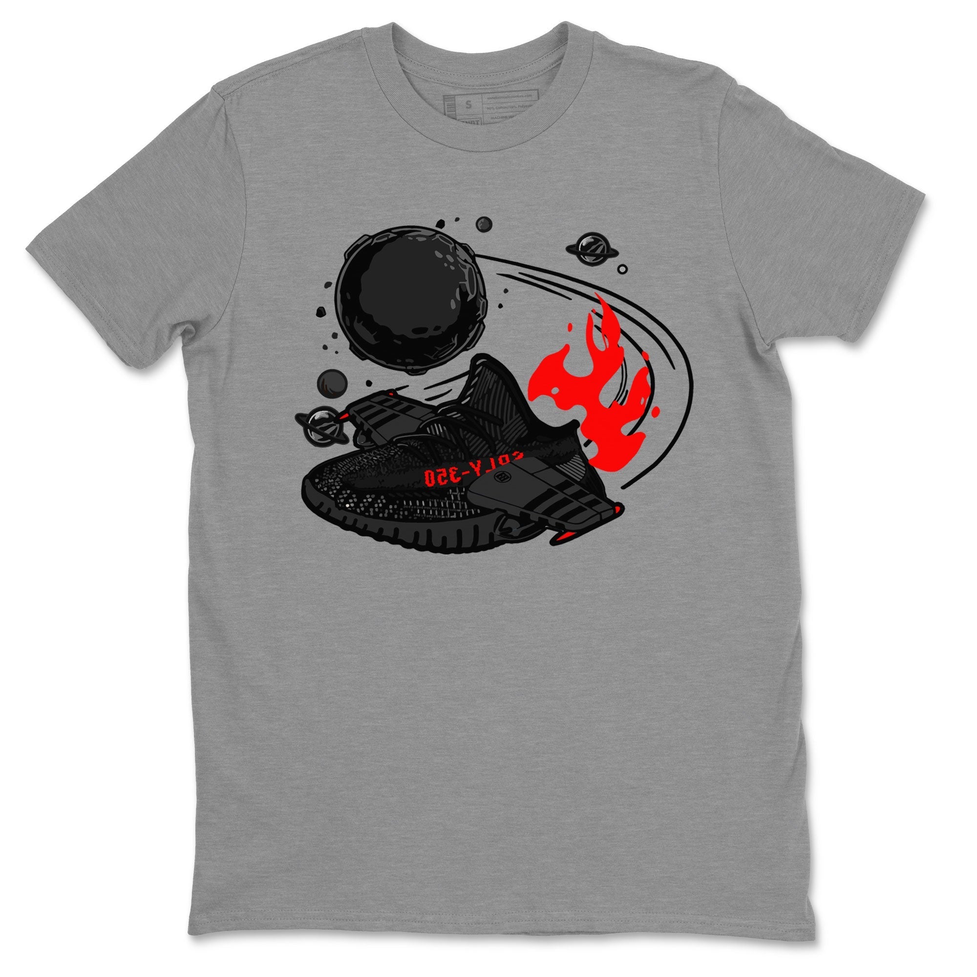 Adidas Yeezy Boost 350 Bred shirt to match sneakers Rocket Boost Streetwear Sneaker Shirt Yeezy 350 Bred Drip Gear Zone Sneaker Matching Clothing Unisex Heather Grey 2 T-Shirt