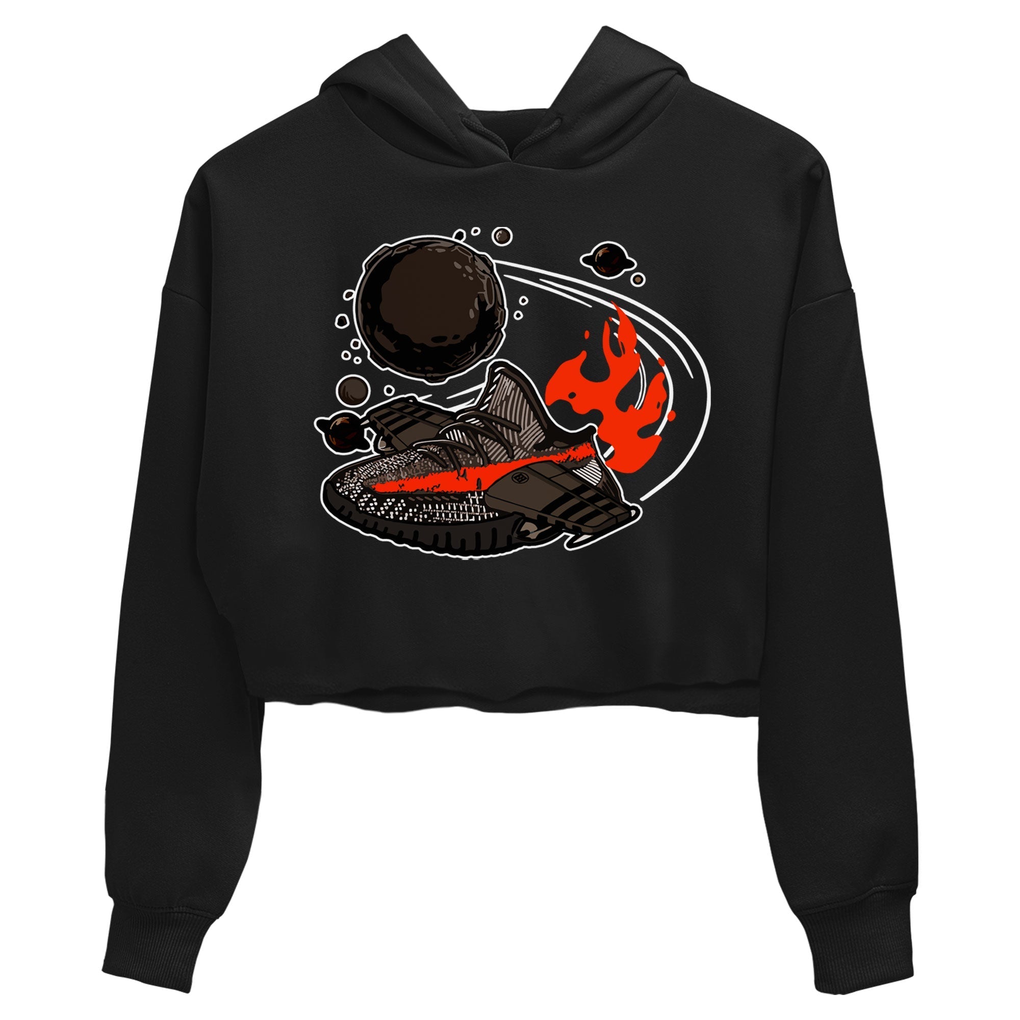 Yeezy 350 Carbon Beluga shirt to match sneakers Rocket Boost Streetwear Sneaker Shirt Yeezy Boost 350 V2 Carbon Beluga Drip Gear Zone Sneaker Matching Clothing Black 2 Crop T-Shirt