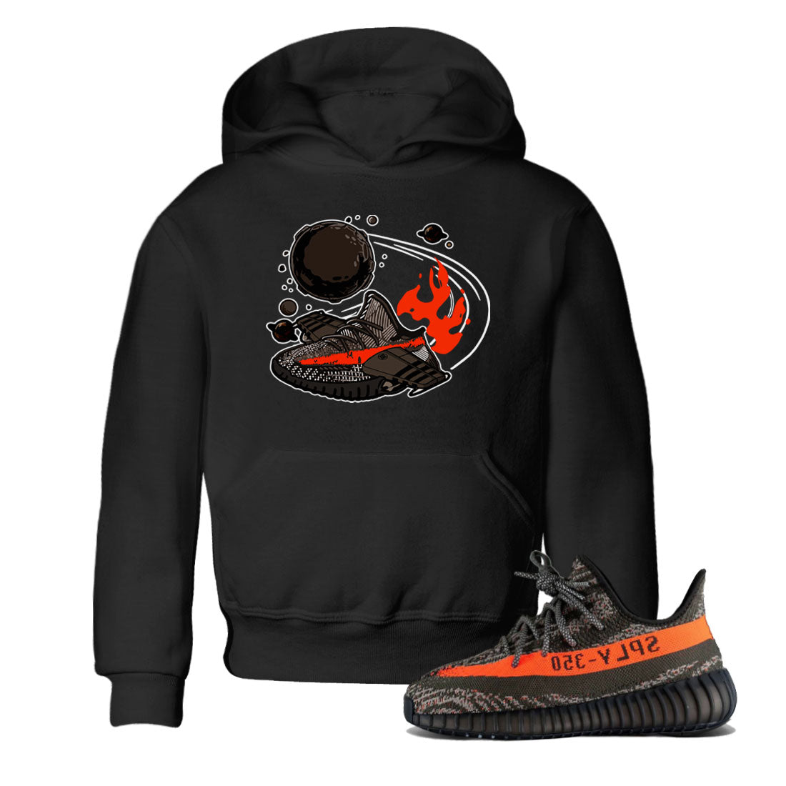 Yeezy 350 Carbon Beluga shirt to match sneakers Rocket Boost Streetwear Sneaker Shirt Yeezy Boost 350 V2 Carbon Beluga Drip Gear Zone Sneaker Matching Clothing Baby Toddler Black 1 T-Shirt