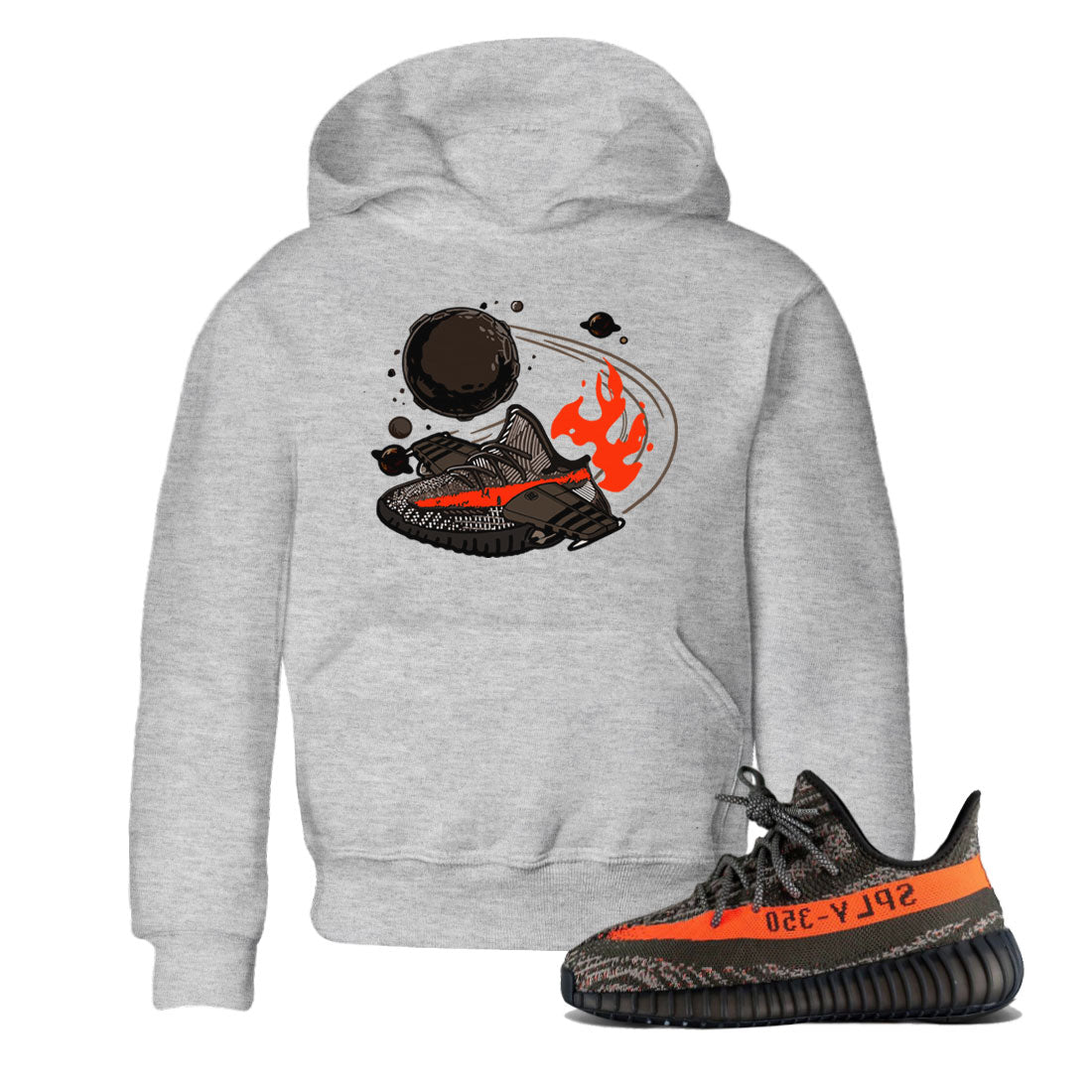 Yeezy 350 Carbon Beluga shirt to match sneakers Rocket Boost Streetwear Sneaker Shirt Yeezy Boost 350 V2 Carbon Beluga Drip Gear Zone Sneaker Matching Clothing Baby Toddler Heather Grey 1 T-Shirt