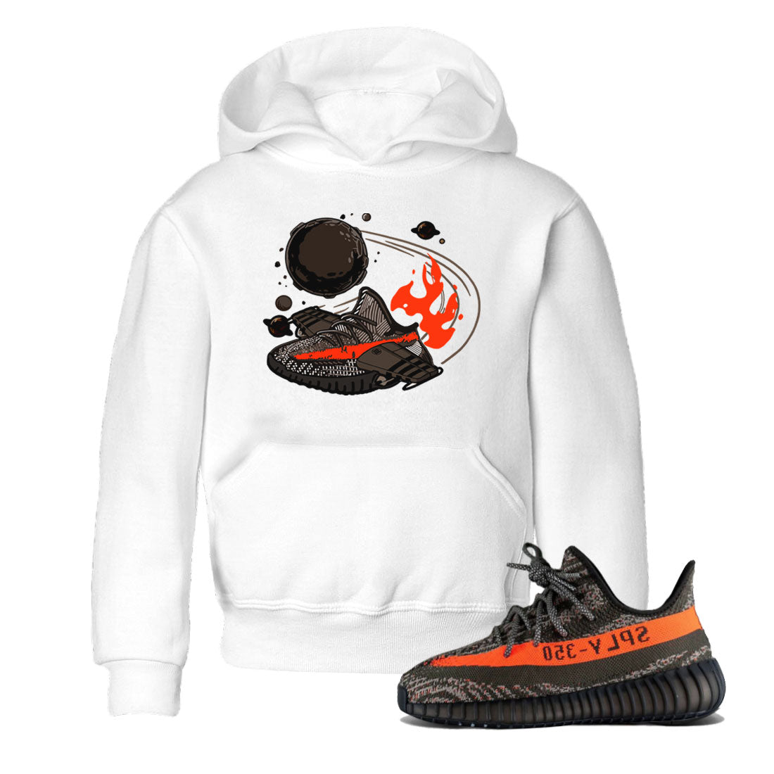 Yeezy 350 Carbon Beluga shirt to match sneakers Rocket Boost Streetwear Sneaker Shirt Yeezy Boost 350 V2 Carbon Beluga Drip Gear Zone Sneaker Matching Clothing Baby Toddler White 1 T-Shirt
