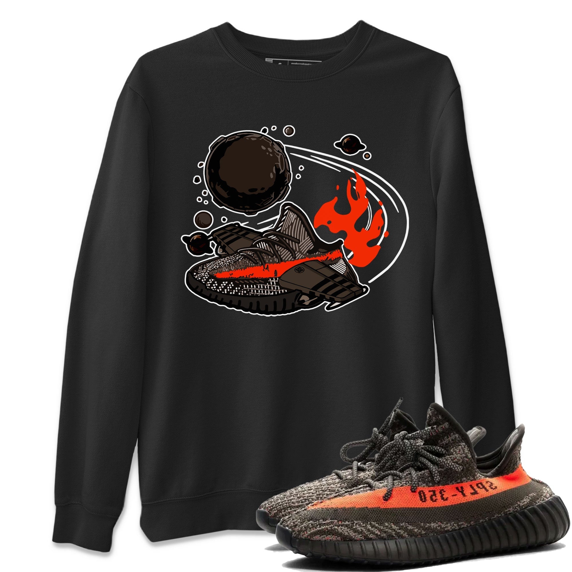 Yeezy 350 Carbon Beluga shirt to match sneakers Rocket Boost Streetwear Sneaker Shirt Yeezy Boost 350 V2 Carbon Beluga Drip Gear Zone Sneaker Matching Clothing Unisex Black 1 T-Shirt