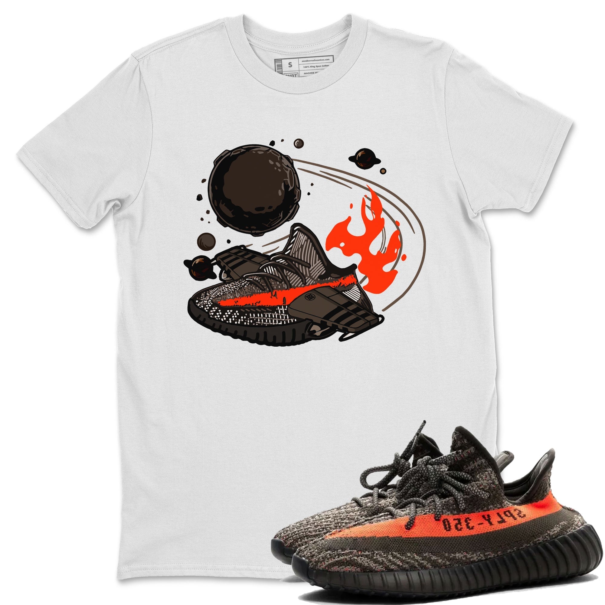 Yeezy 350 Carbon Beluga shirt to match sneakers Rocket Boost Streetwear Sneaker Shirt Yeezy Boost 350 V2 Carbon Beluga Drip Gear Zone Sneaker Matching Clothing Unisex White 1 T-Shirt