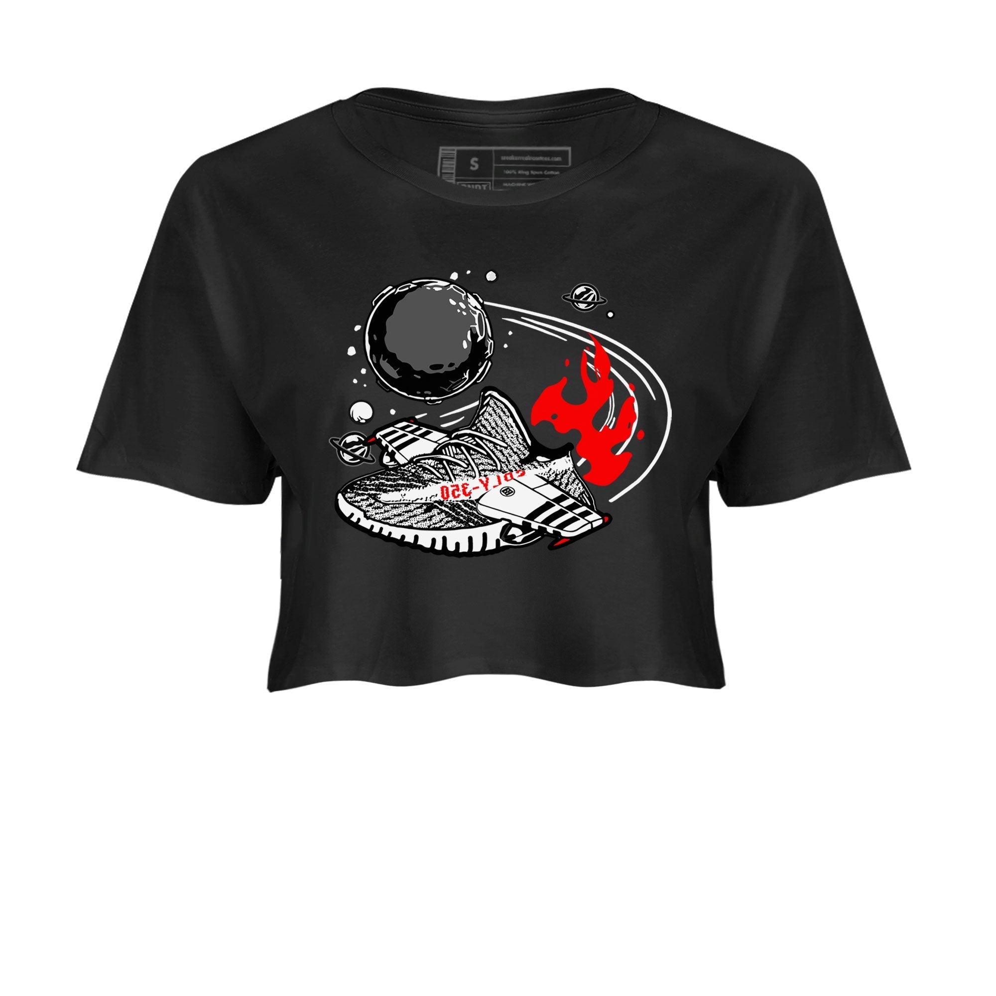 Yeezy 350 Zebra shirt to match Yeezys Rocket Boost Streetwear Sneaker Shirt Yeezy Boost 350 V2 Zebra Drip Gear Zone Sneaker Matching Clothing Black 2 Crop T-Shirt