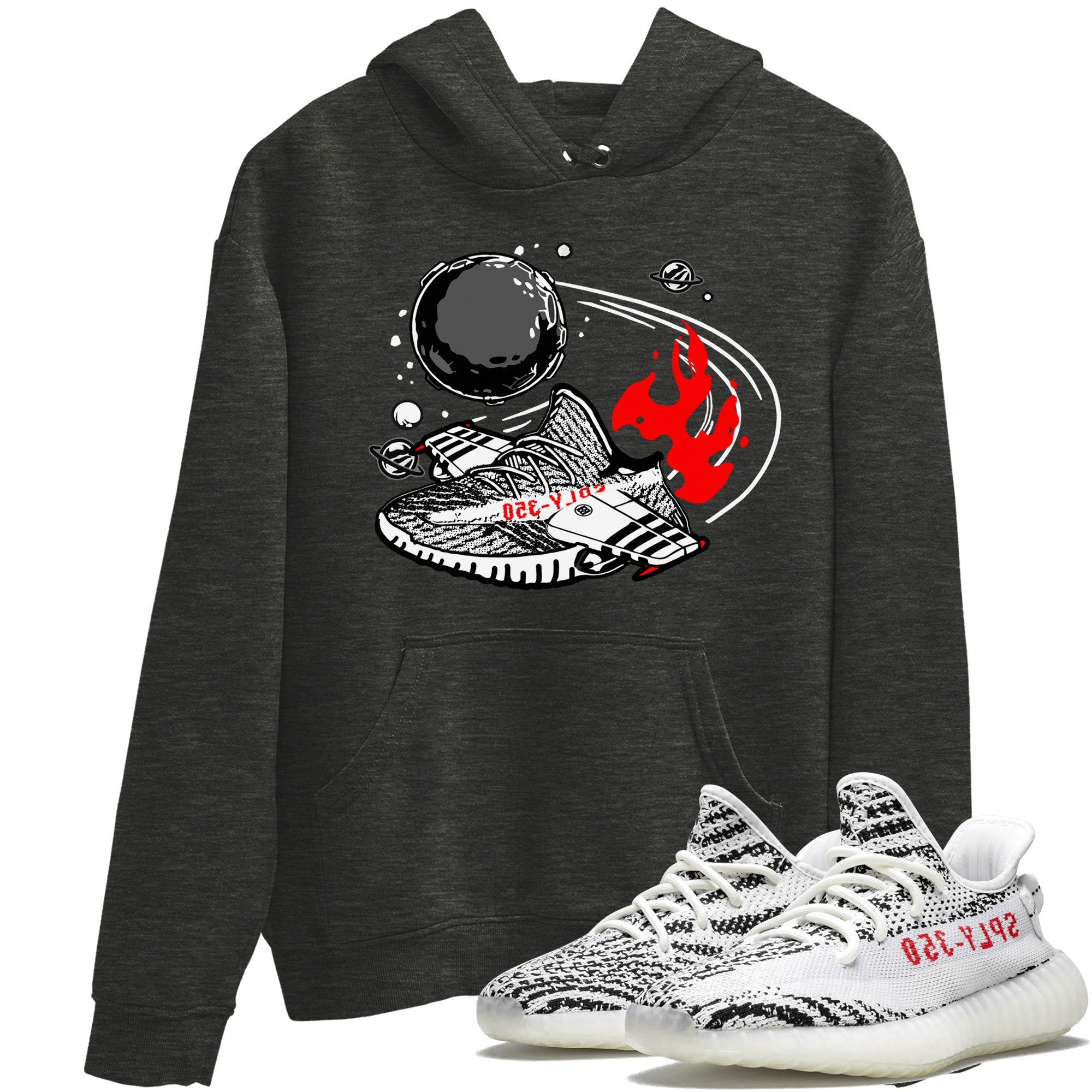 Yeezy 350 Zebra shirt to match Yeezys Rocket Boost Streetwear Sneaker Shirt Yeezy Boost 350 V2 Zebra Drip Gear Zone Sneaker Matching Clothing Unisex Charcoal Heather 1 T-Shirt