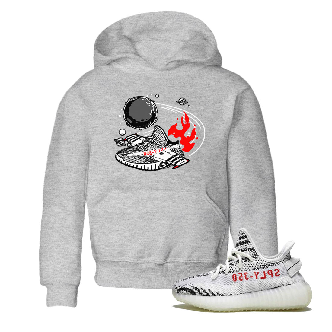Yeezy 350 Zebra shirt to match Yeezys Rocket Boost Streetwear Sneaker Shirt Yeezy Boost 350 V2 Zebra Drip Gear Zone Sneaker Matching Clothing Baby Toddler Heather Grey 1 T-Shirt