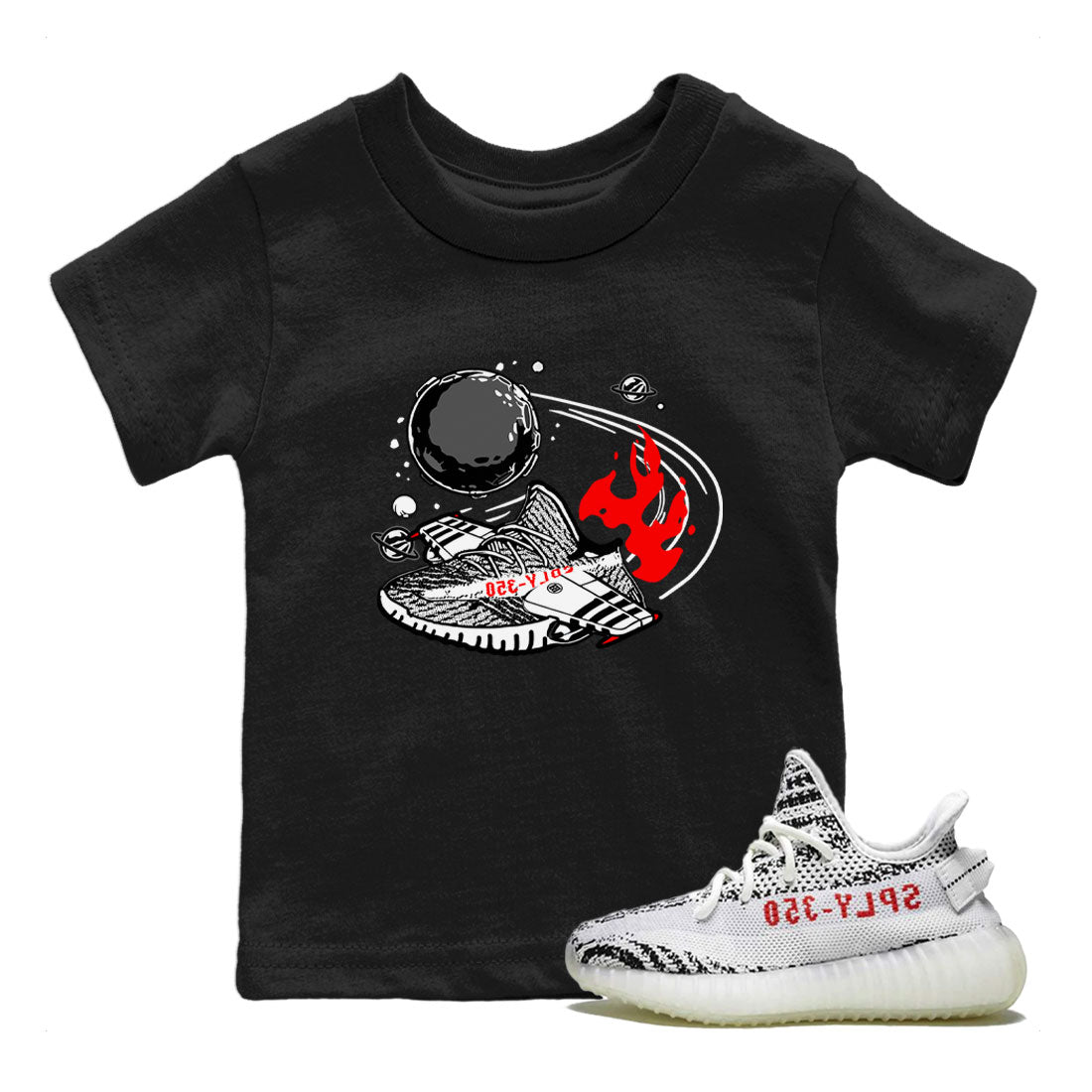 Yeezy 350 Zebra shirt to match Yeezys Rocket Boost Streetwear Sneaker Shirt Yeezy Boost 350 V2 Zebra Drip Gear Zone Sneaker Matching Clothing Baby Toddler Black 1 T-Shirt