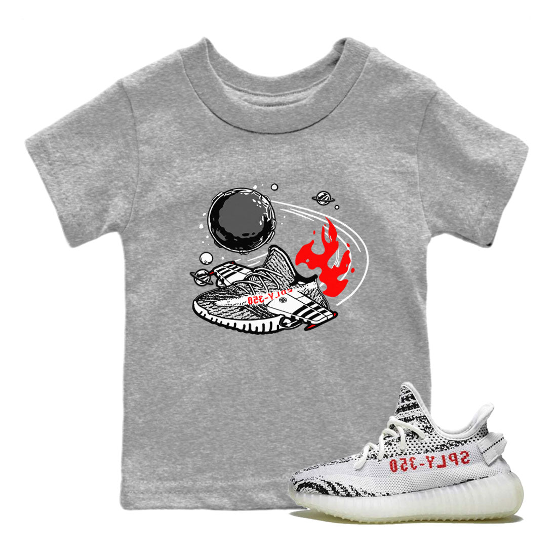 Yeezy 350 Zebra shirt to match Yeezys Rocket Boost Streetwear Sneaker Shirt Yeezy Boost 350 V2 Zebra Drip Gear Zone Sneaker Matching Clothing Baby Toddler Heather Grey 1 T-Shirt
