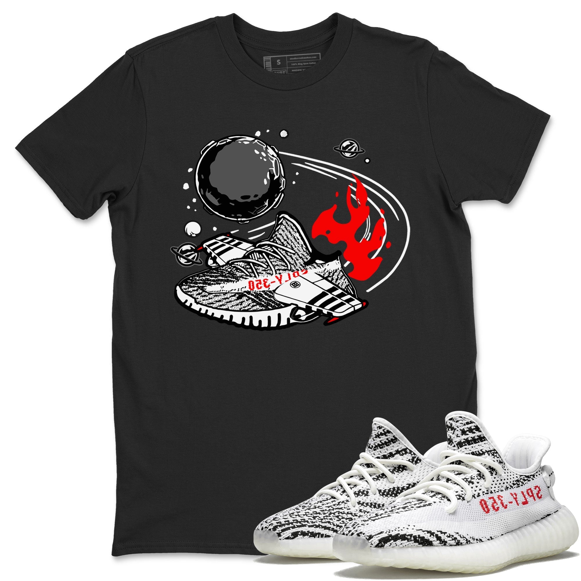 Yeezy 350 Zebra shirt to match Yeezys Rocket Boost Streetwear Sneaker Shirt Yeezy Boost 350 V2 Zebra Drip Gear Zone Sneaker Matching Clothing Unisex Black 1 T-Shirt