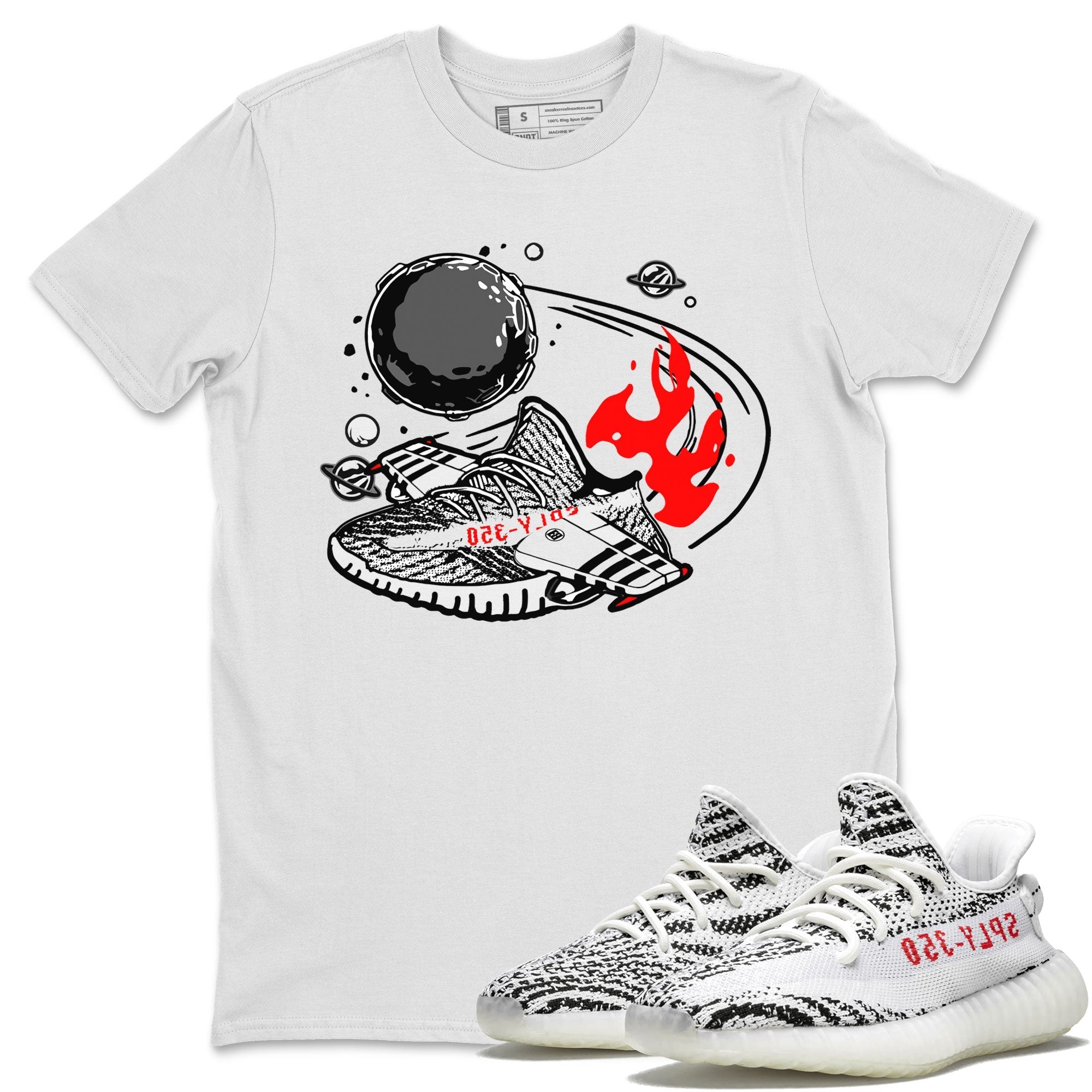 Yeezy 350 Zebra shirt to match Yeezys Rocket Boost Streetwear Sneaker Shirt Yeezy Boost 350 V2 Zebra Drip Gear Zone Sneaker Matching Clothing Unisex White 1 T-Shirt