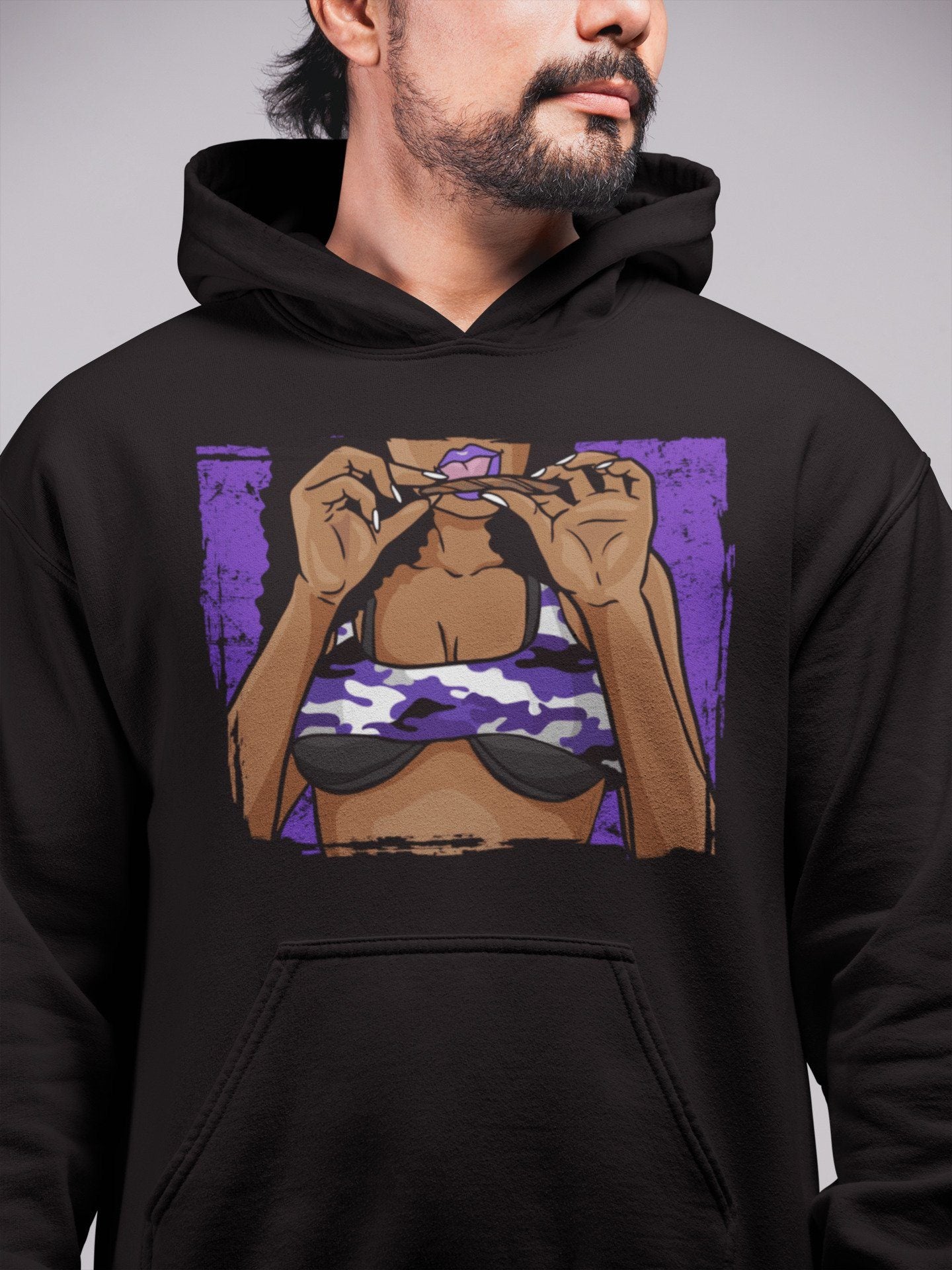 Jordan 1 Court Purple Sneaker Matching T-Shirt Roll Up Sneaker Tees Jordan 1 Court Purple Sneaker Release Tees Crew Neck Tees