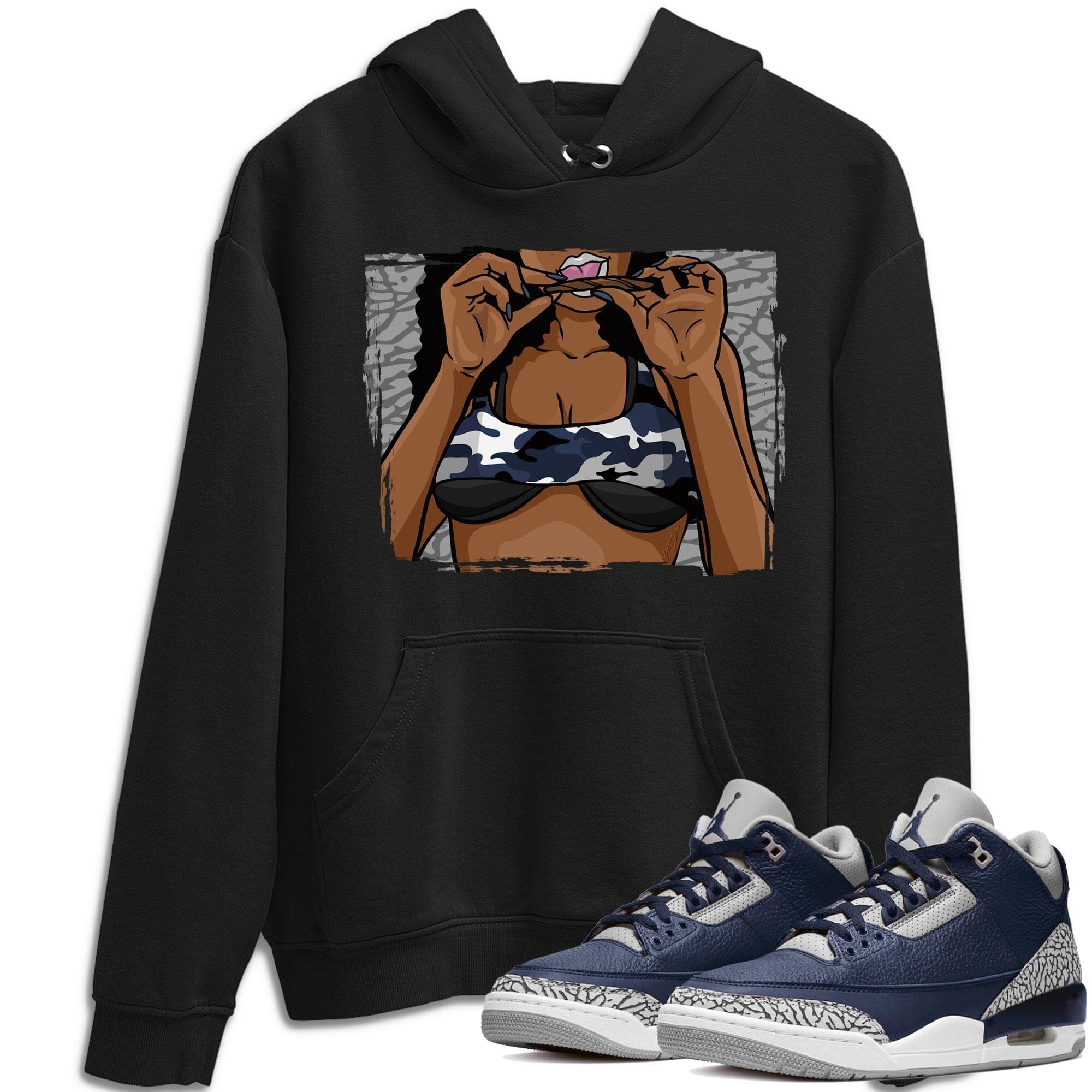 Jordan 3 Midnight Navy Shirt To Match Jordans Roll Up Sneaker Tees Jordan 3 Midnight Navy Drip Gear Zone Sneaker Matching Clothing Unisex Shirts