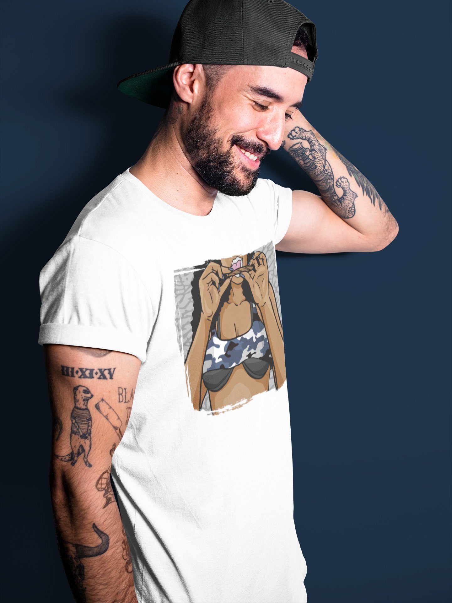 Jordan 3 Midnight Navy Shirt To Match Jordans Roll Up Sneaker Tees Jordan 3 Midnight Navy Drip Gear Zone Sneaker Matching Clothing Unisex Shirts