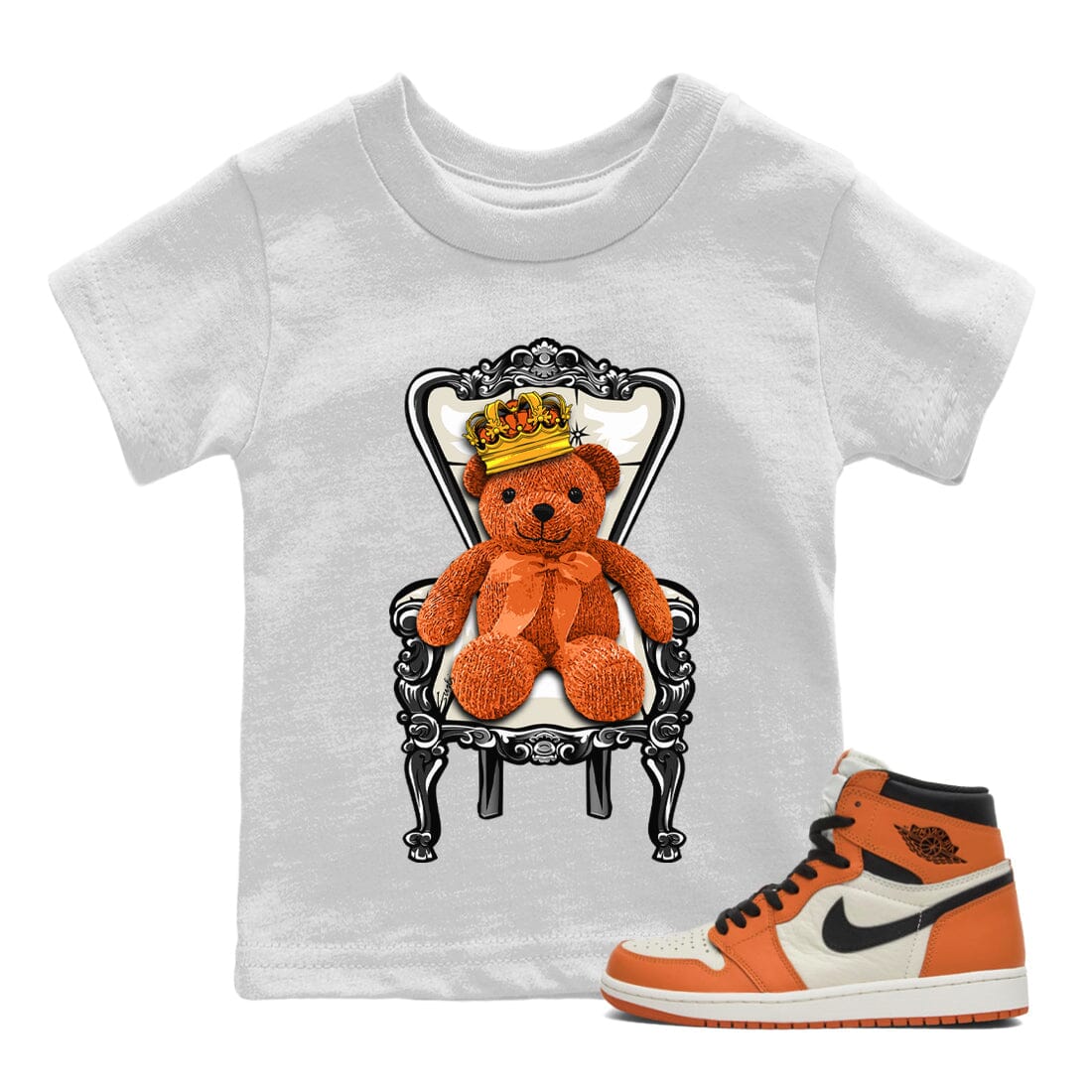 Jordan 1 Shattered Backboard Away Sneaker Matching T-Shirt Royal Bear Sneaker Tees Jordan 1 Shattered Backboard Away Sneaker Release Tees Kids Shirts