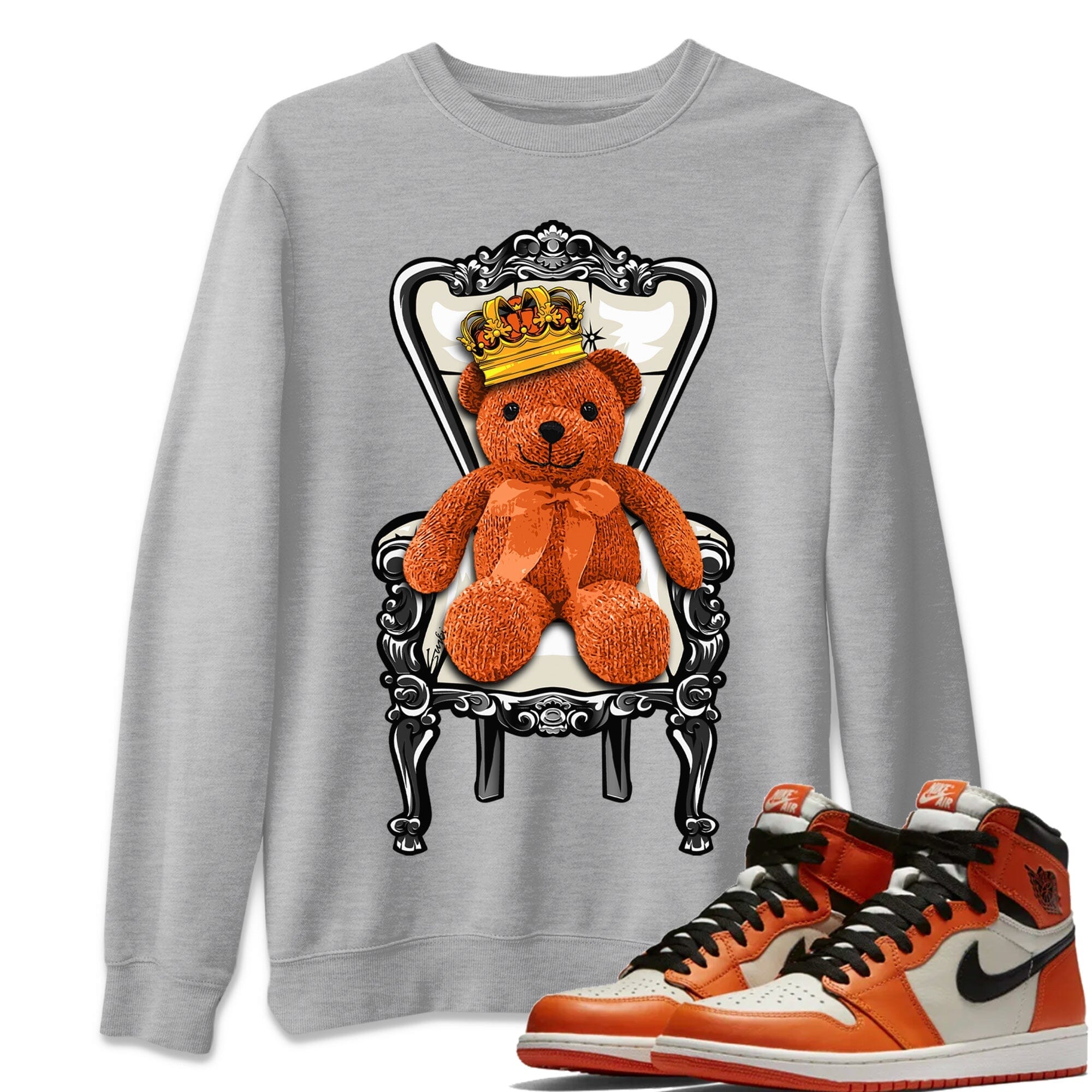 Jordan 1 Shattered Backboard Away Sneaker Matching T-Shirt Royal Bear Sneaker Tees Jordan 1 Shattered Backboard Away Sneaker Release Tees Crew Neck Tees