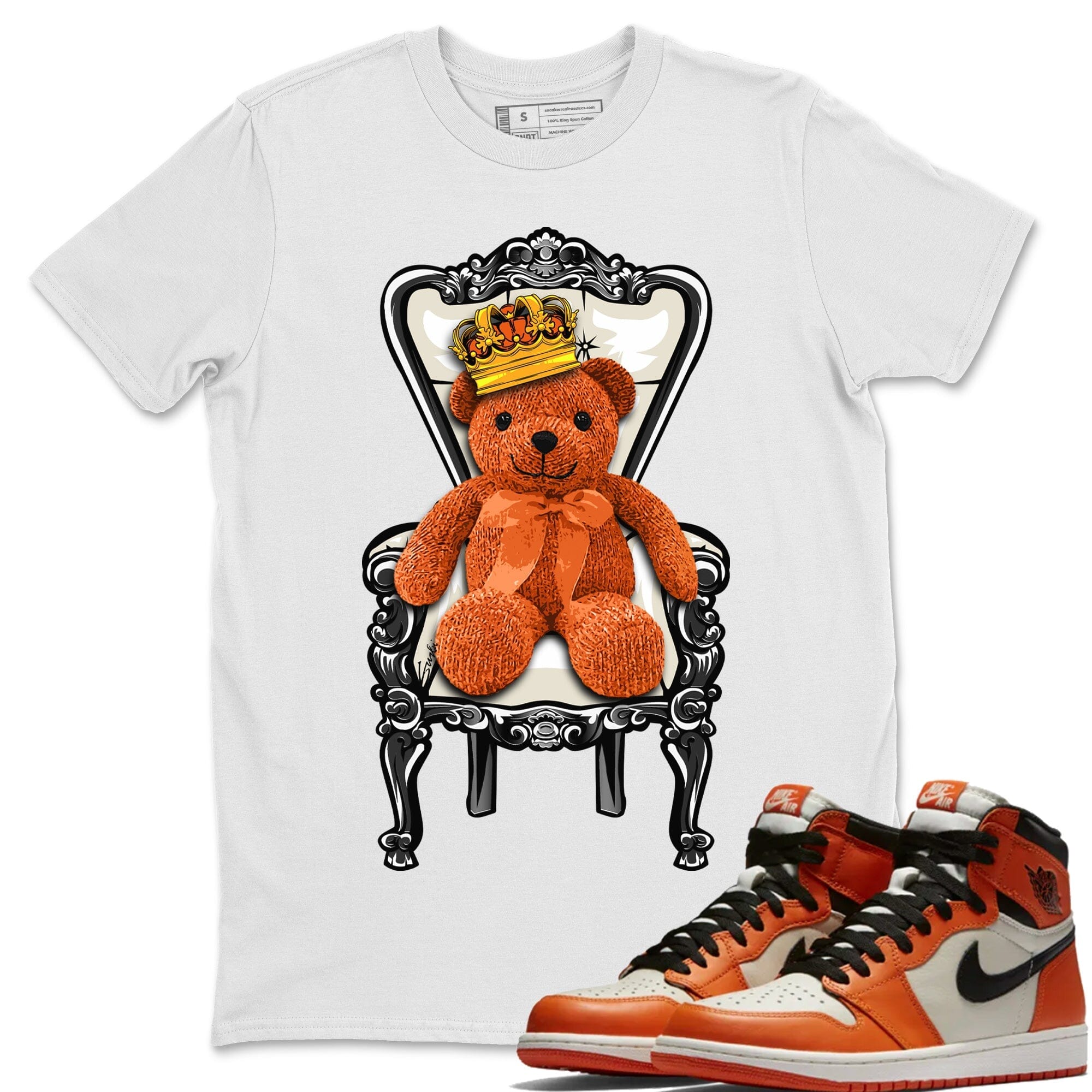 Jordan 1 Shattered Backboard Away Sneaker Matching T-Shirt Royal Bear Sneaker Tees Jordan 1 Shattered Backboard Away Sneaker Release Tees Crew Neck Tees