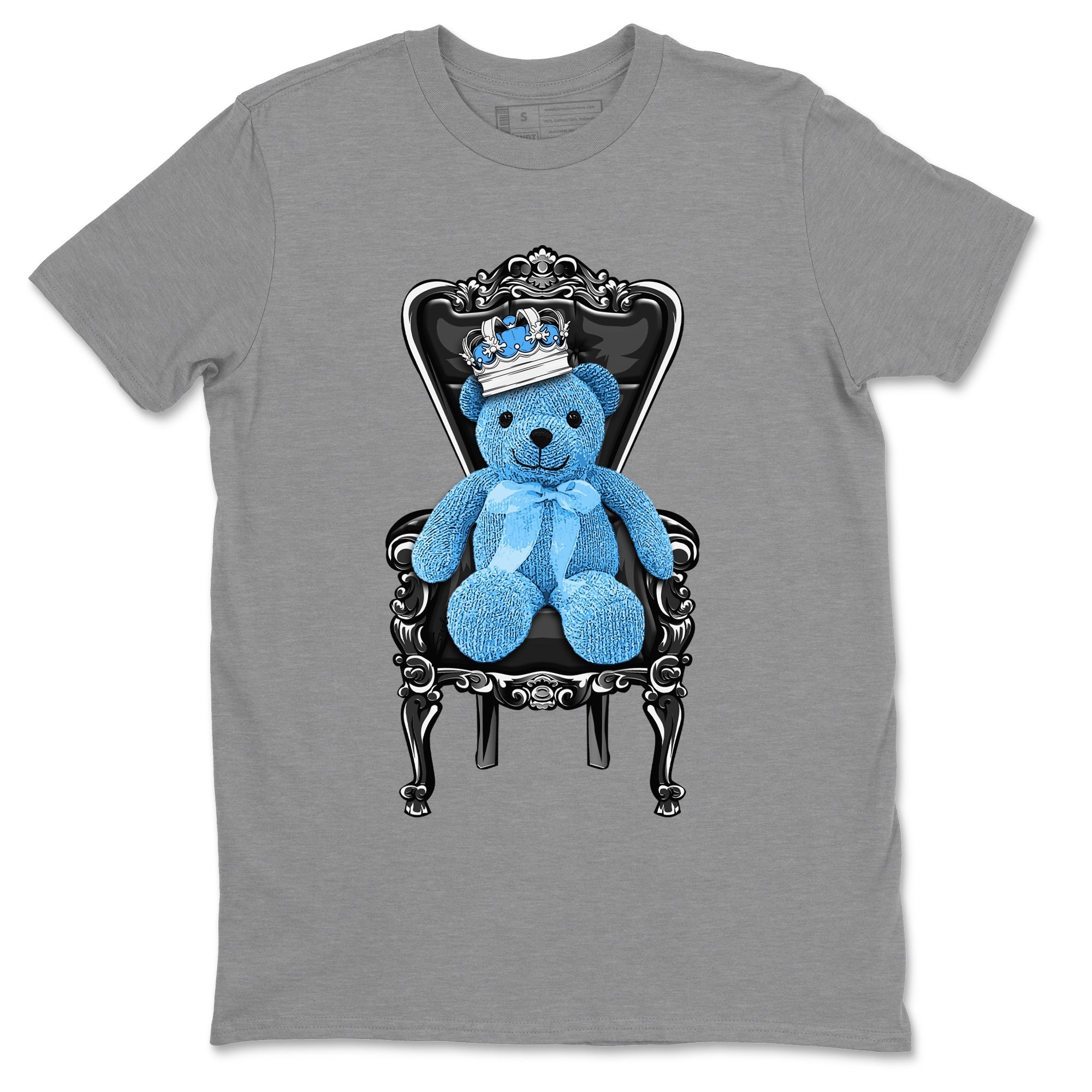 Air Jordan 1 Retro High OG UNC Toe Shirt to match Jordans Royal Bear Streetwear Sneaker Shirt AJ1 UNC Toe Tee Crew Neck T-Shirts Heather Grey 2