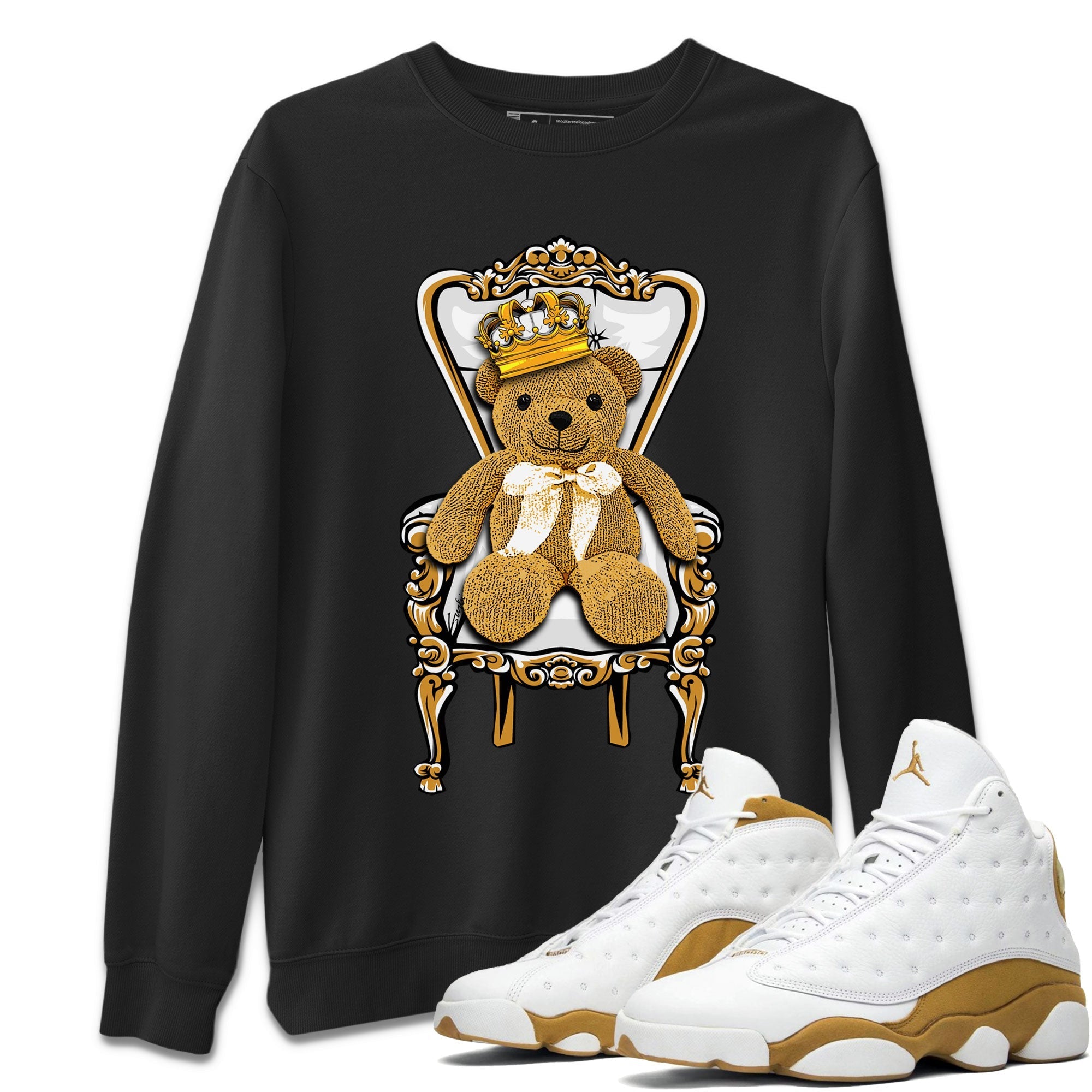 Air Jordan 13 Wheat shirt to match jordans Royal Bear Streetwear Sneaker Shirt 13 Wheat Drip Gear Zone Sneaker Matching Clothing Casual Unisex shirts Black 1 T-Shirt