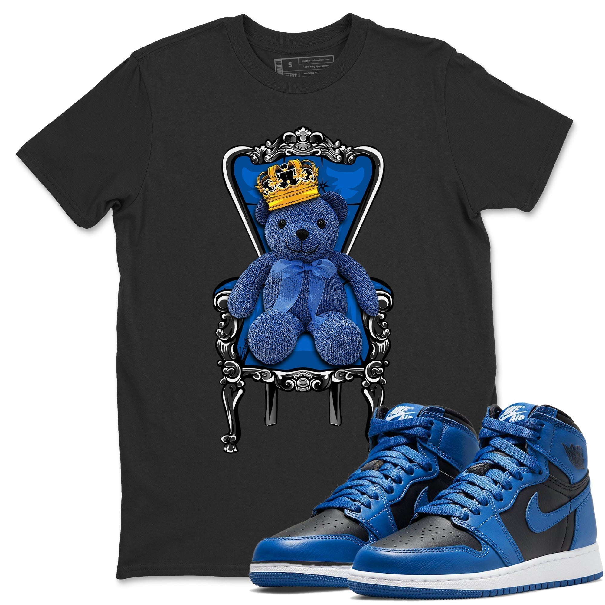 Jordan 1 Dark Marina Blue Sneaker Matching T-Shirt Royal Bear Sneaker Tees Jordan 1 Dark Marina Blue Sneaker Release Tees Crew Neck Tees