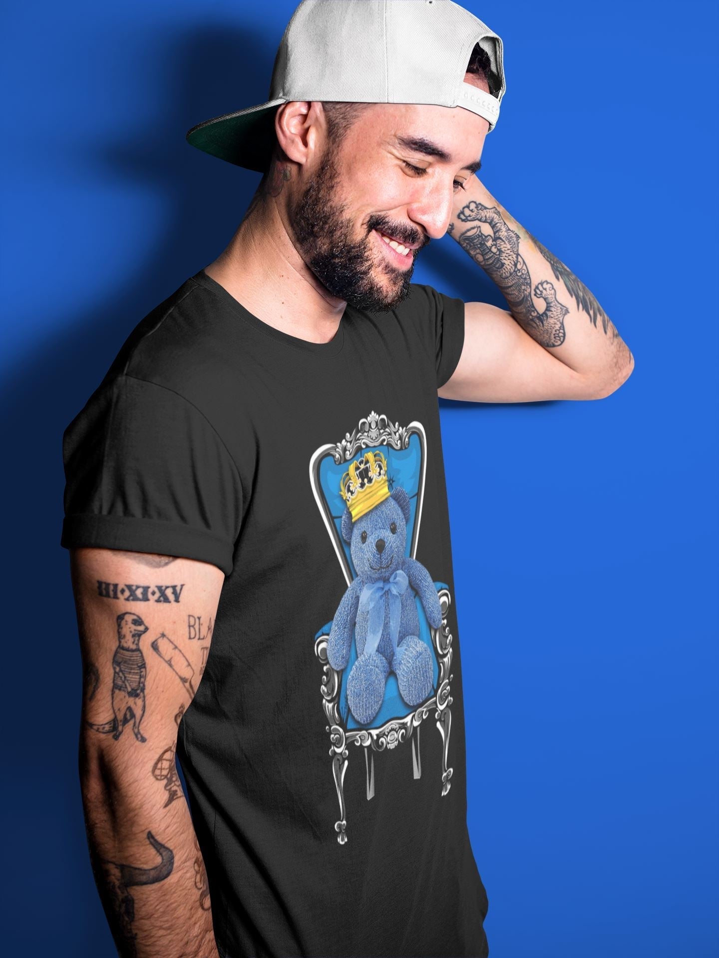 Jordan 1 Dark Marina Blue Sneaker Matching T-Shirt Royal Bear Sneaker Tees Jordan 1 Dark Marina Blue Sneaker Release Tees Crew Neck Tees