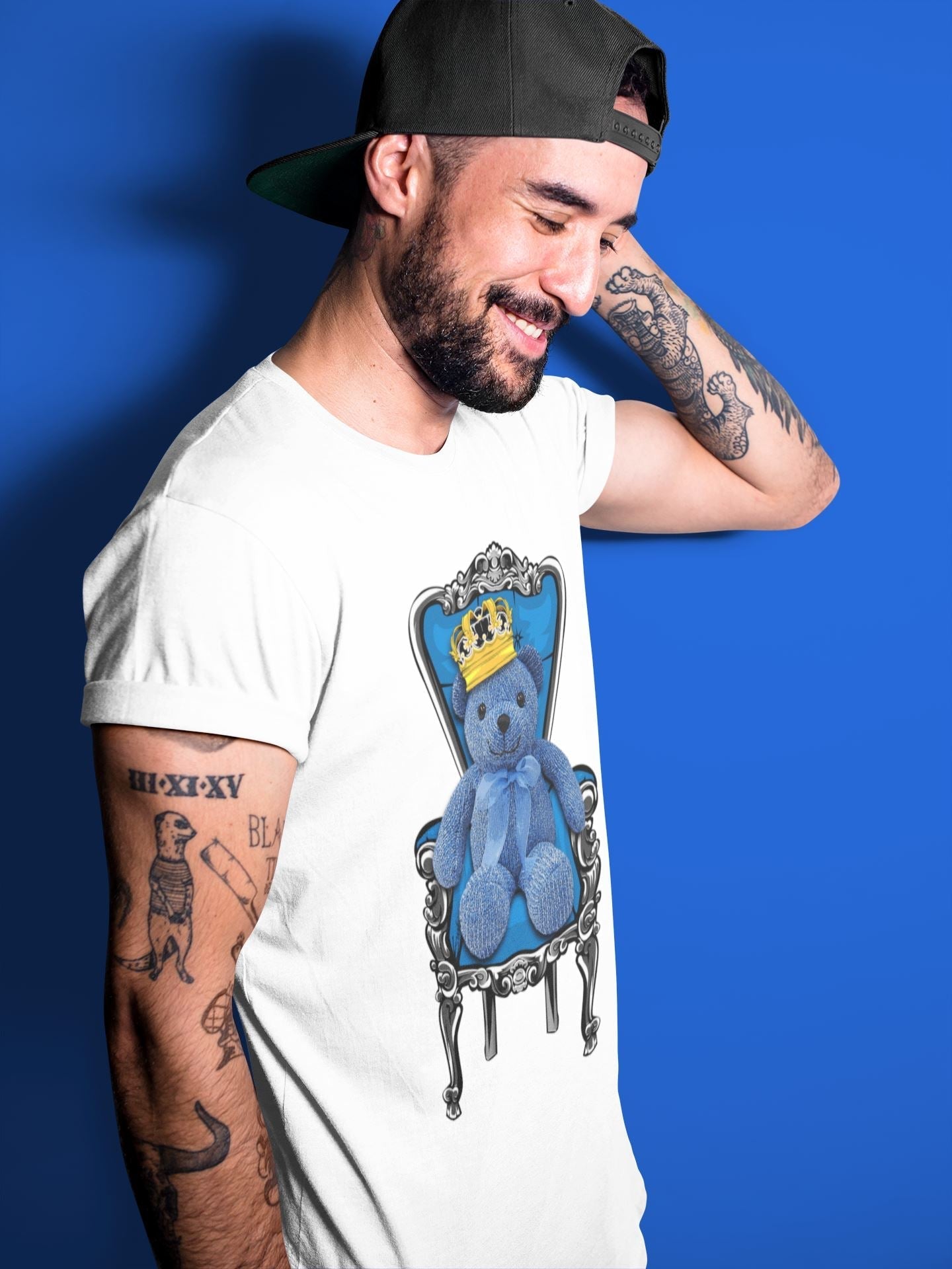 Jordan 1 Dark Marina Blue Sneaker Matching T-Shirt Royal Bear Sneaker Tees Jordan 1 Dark Marina Blue Sneaker Release Tees Crew Neck Tees