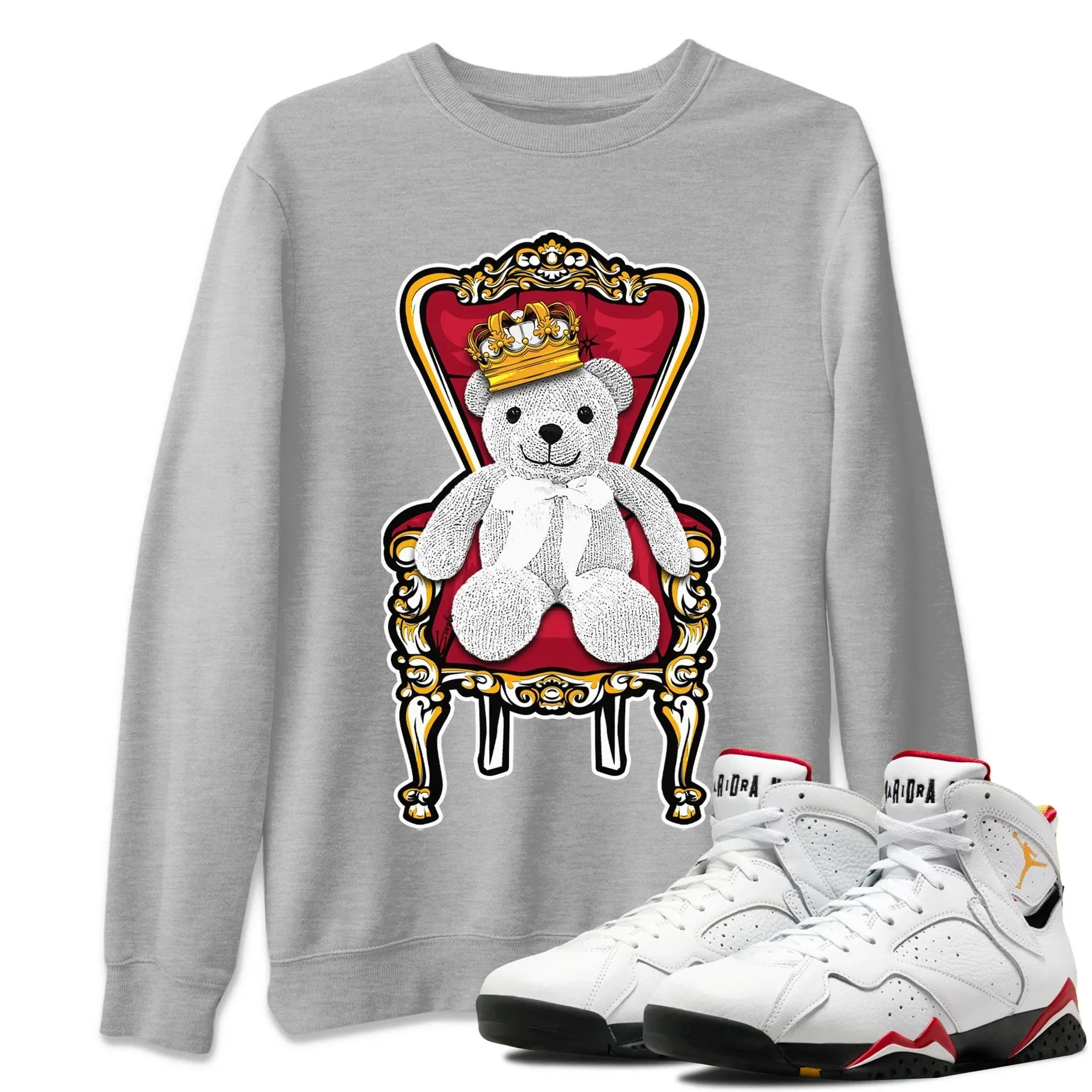 Jordan 7 Cardinal Shirt To Match Jordans Royal Bear Sneaker Tees Jordan 7 Cardinal Drip Gear Zone Sneaker Matching Clothing Unisex Shirts