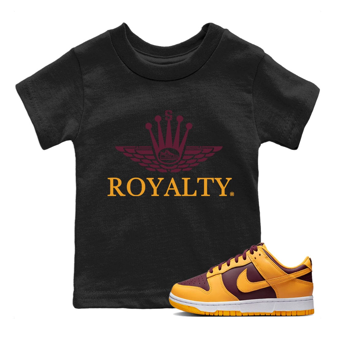 Dunk Arizona State Sneaker Match Tees Royalty Crown Sneaker Tees Dunk Arizona State Jordan to match sneaker T-Shirt Kids Shirts